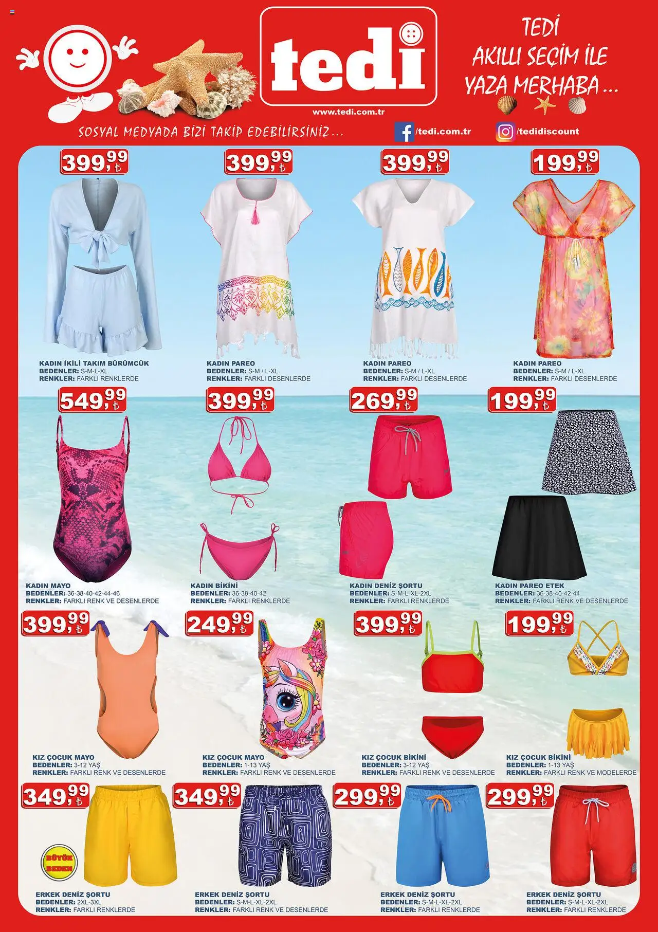 Tedi  Katalog - 17.07.2025 tarihinden itibaren geçerlidir | Sayfa: 1 | Ürünler: Etek, Mayo