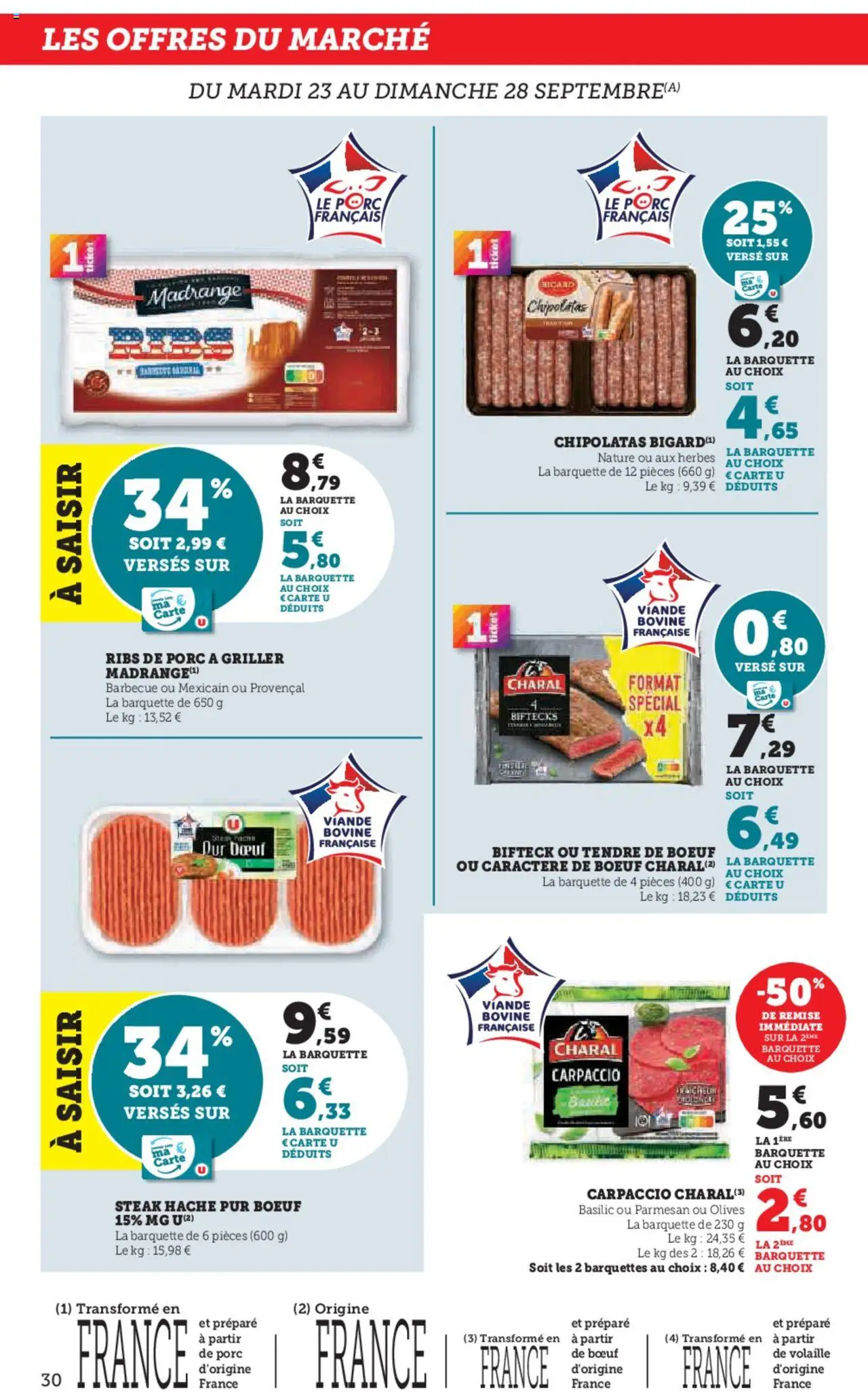  | Page: 30 | Produits: Olives, Volaille, Ribs, Viande bovine