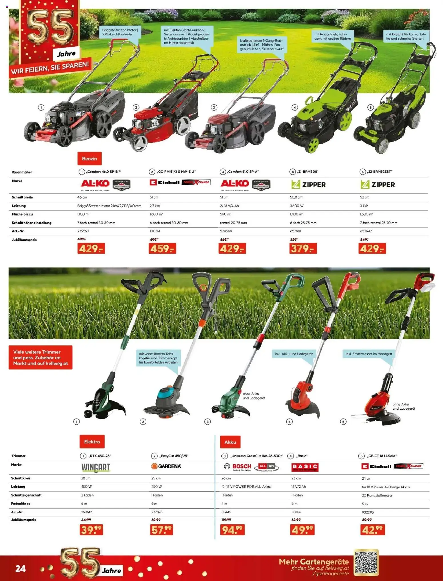 HELLWEG Graz	 gültig ab 02.04.2026 | Seite: 24 | Produkte: Rasenmäher