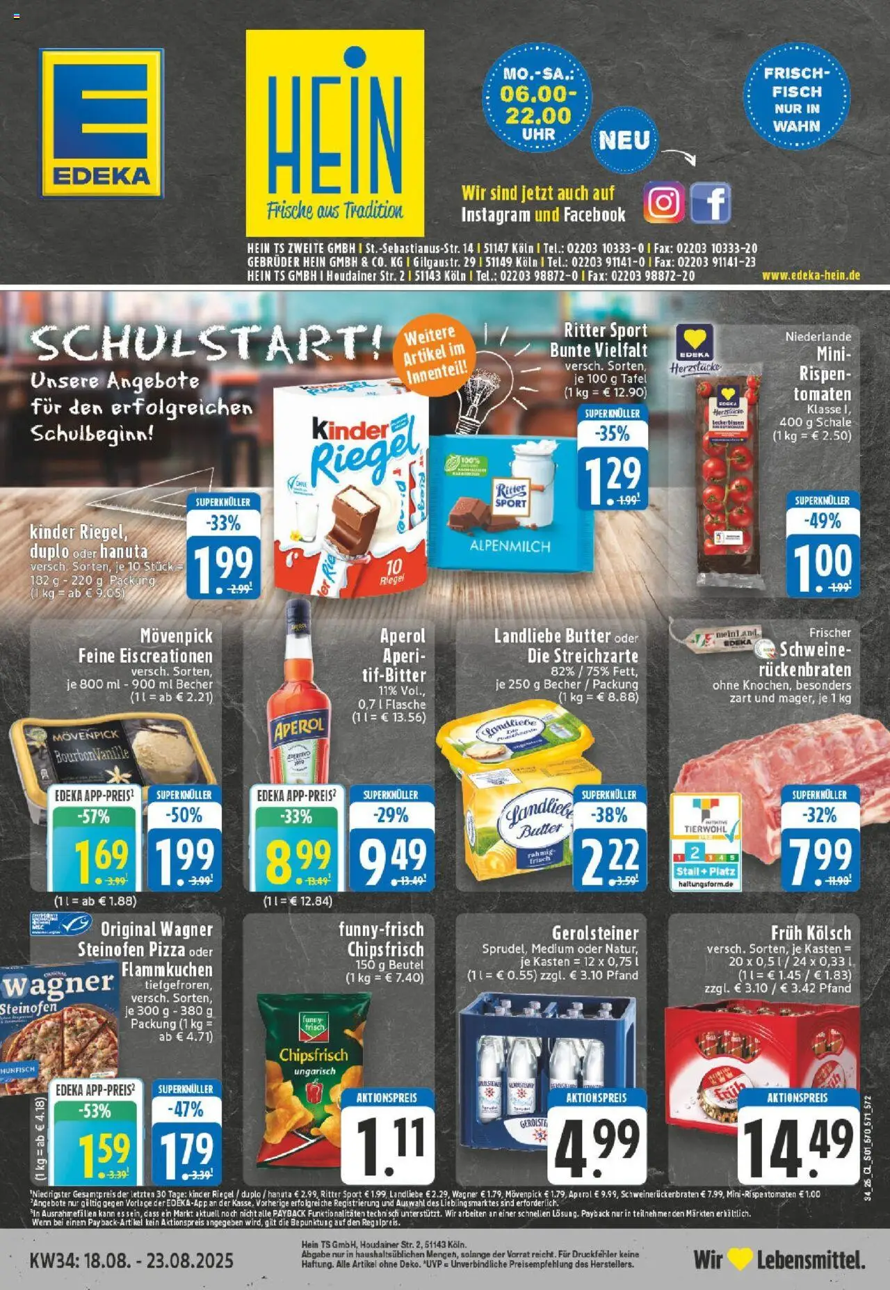 Edeka Prospekt 	 - gültig ab dem 18.08.2025 | Seite: 1 | Produkte: Butter, Landliebe butter, Aperol, Gerolsteiner