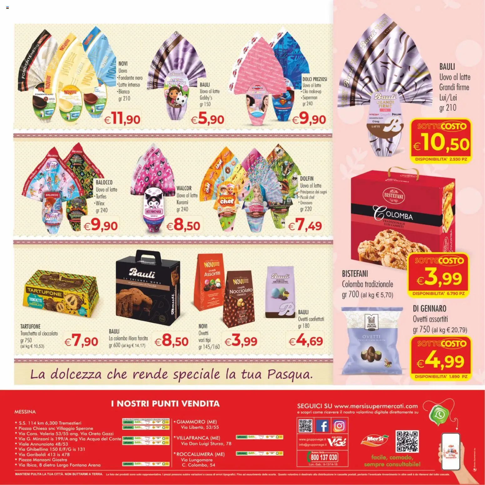 Volantino MerSi Supermercati del 04.03.2026 | Pagina: 16 | Prodotti: Cioccolato, Acqua, Latte