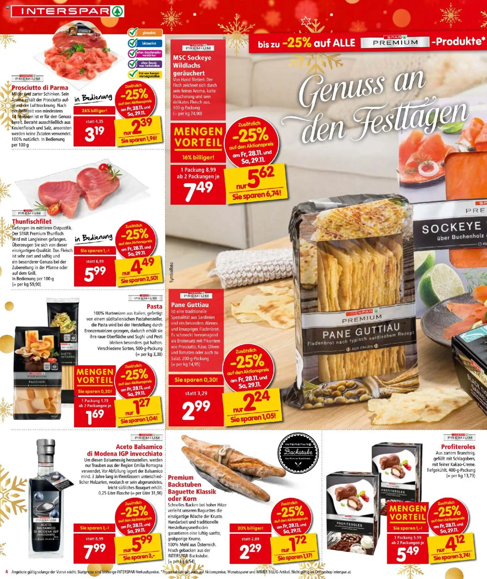 Interspar - Black Friday gültig ab 27.11.2025 | Seite: 4 | Produkte: Pasta, Szeder, Tomaten, Fisch