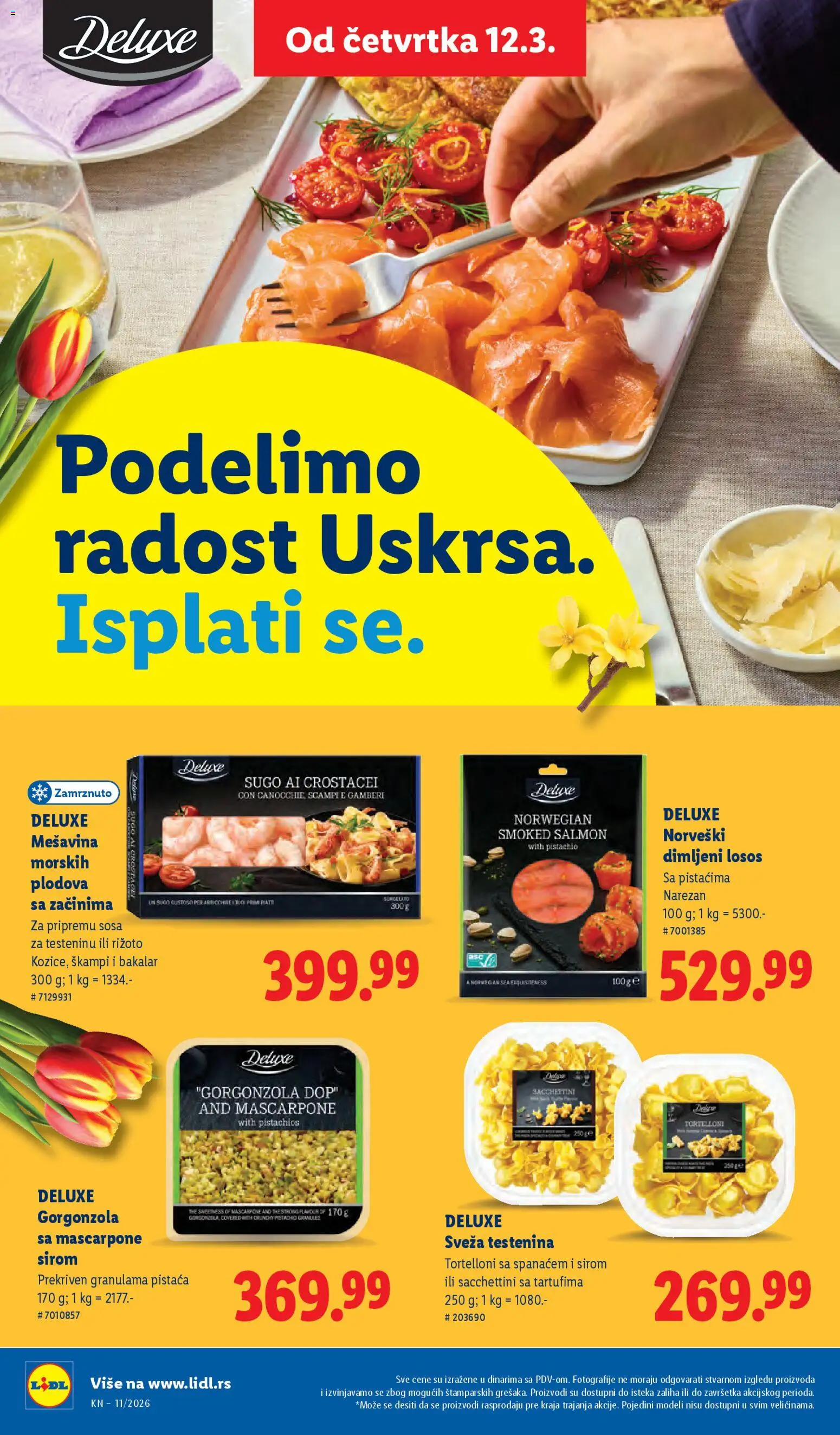 Lidl katalog - važi od 12.03.2026 | Strana: 42 | Proizvode: Testenina, Losos, Mascarpone