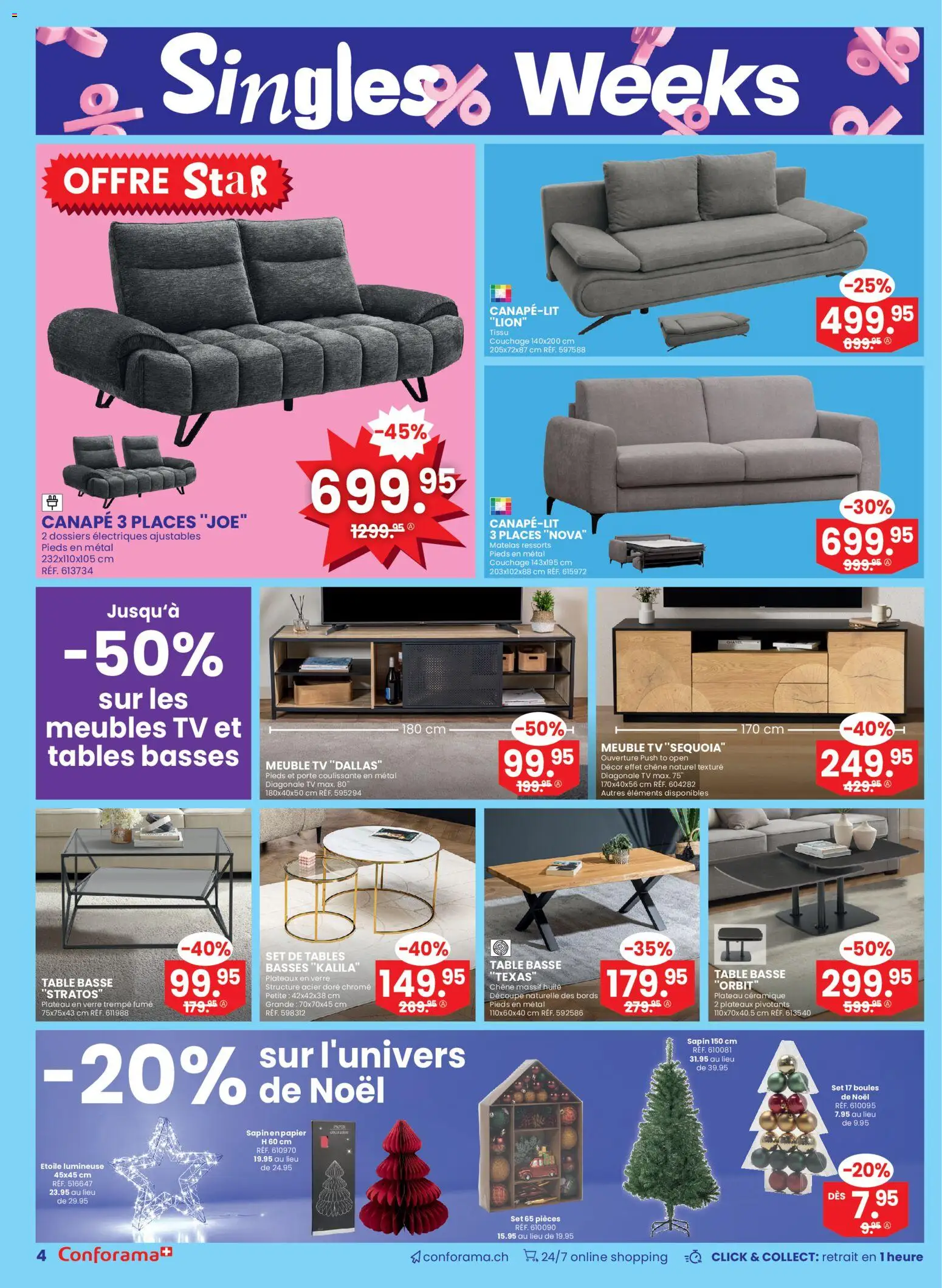 Conforama Aktionen Singles FR – gültig ab 05.11.2025 | Seite: 4 | Produkte: TV