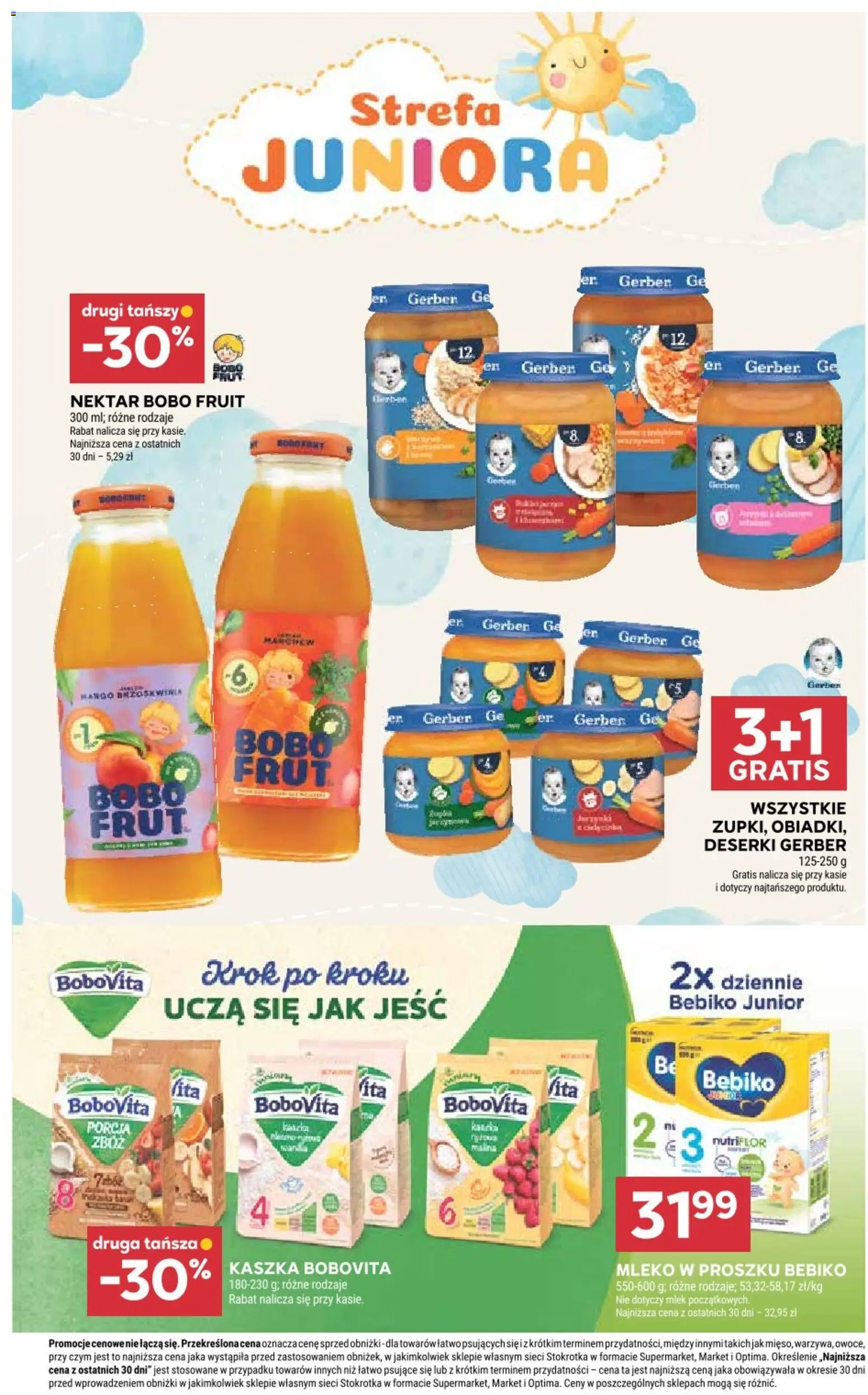 Stokrotka gazetka od 29.04.2026 | Strona: 34 | Produkty: Mleko w proszku, Bobo frut, Mleko, Owoce