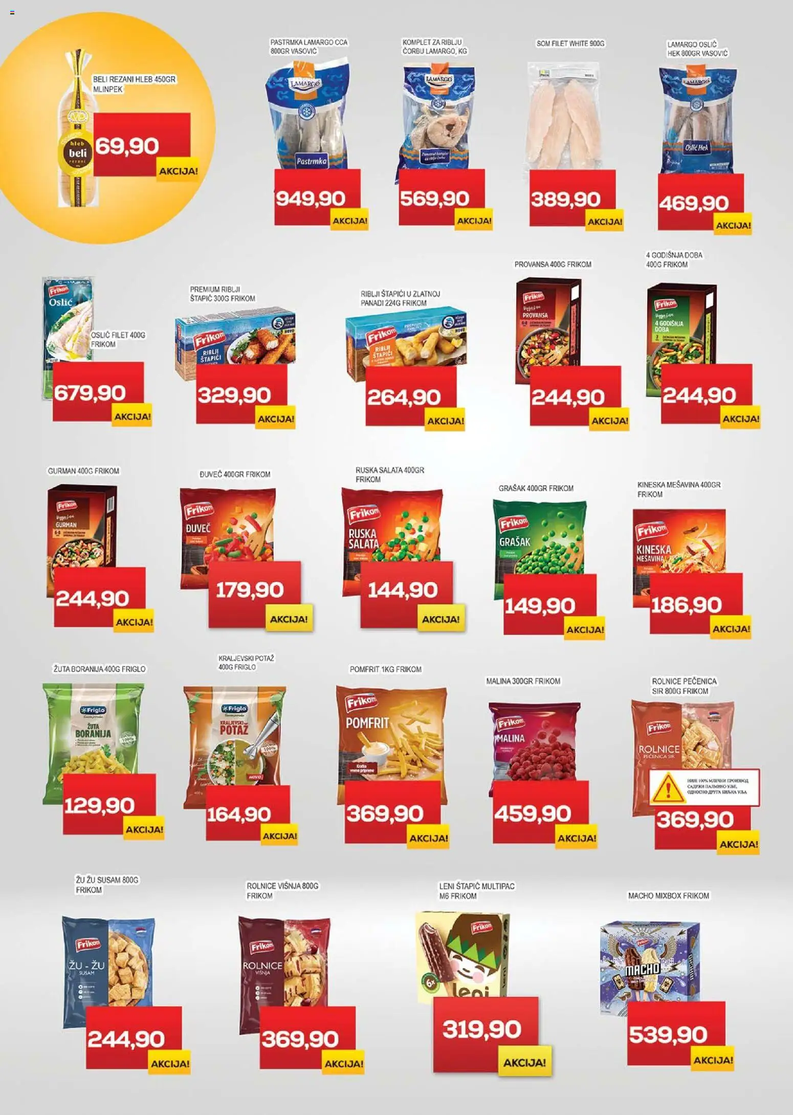 Medius katalog - važi od 13.01.2026 | Strana: 6 | Proizvode: Ruska salata, Boranija, Riblji štapići, Oslić