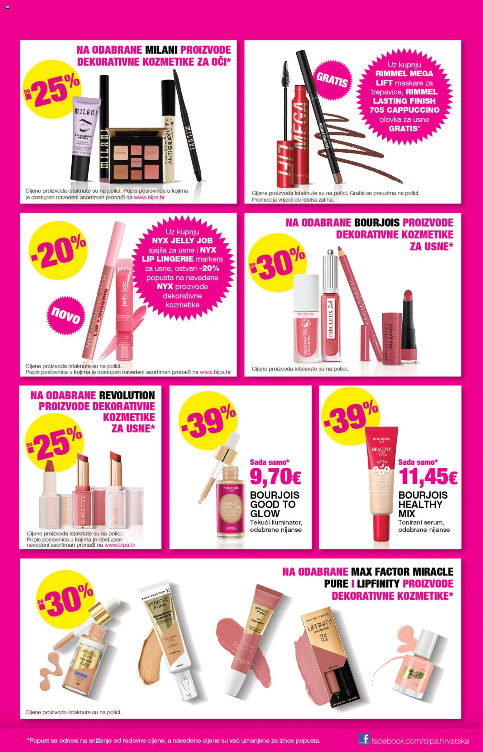 Bipa katalog | vrijedi od 16.04.2026 | Stranica: 14 | Proizvodi: Primer, Olovka za usne, Maskara, Cappuccino
