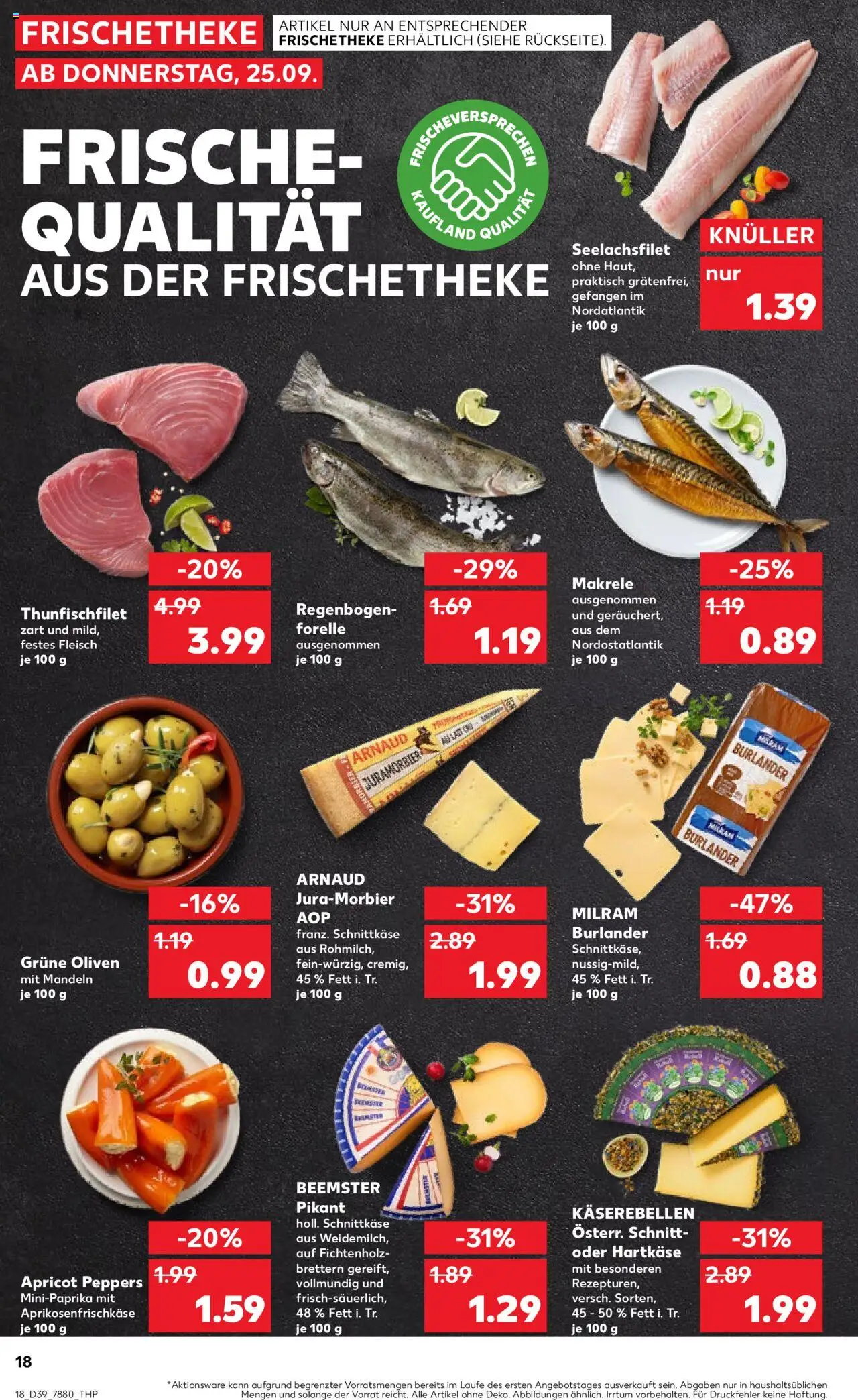 Kaufland prospekt Hamburg	 – gültig ab 25.09.2025 | Seite: 18 | Produkte: Mandeln, Milram, Fleisch