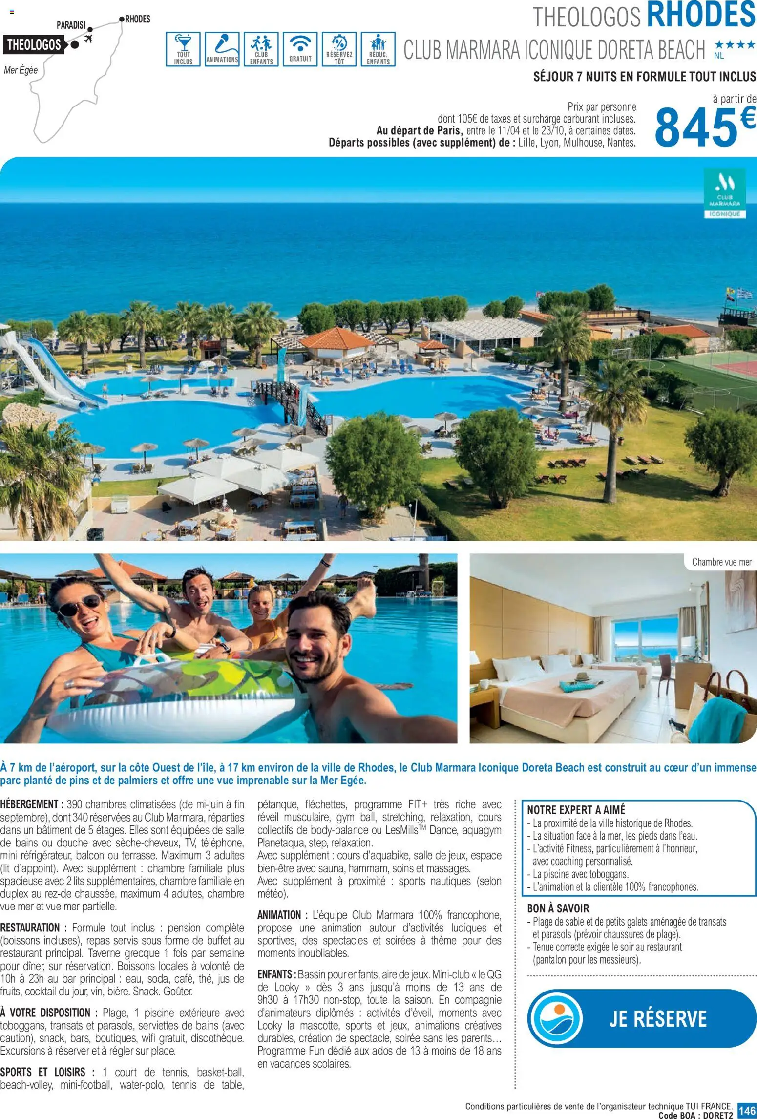 {H1} | Page: 146 | Produits: Réveil, Buffet, Douche, Jus