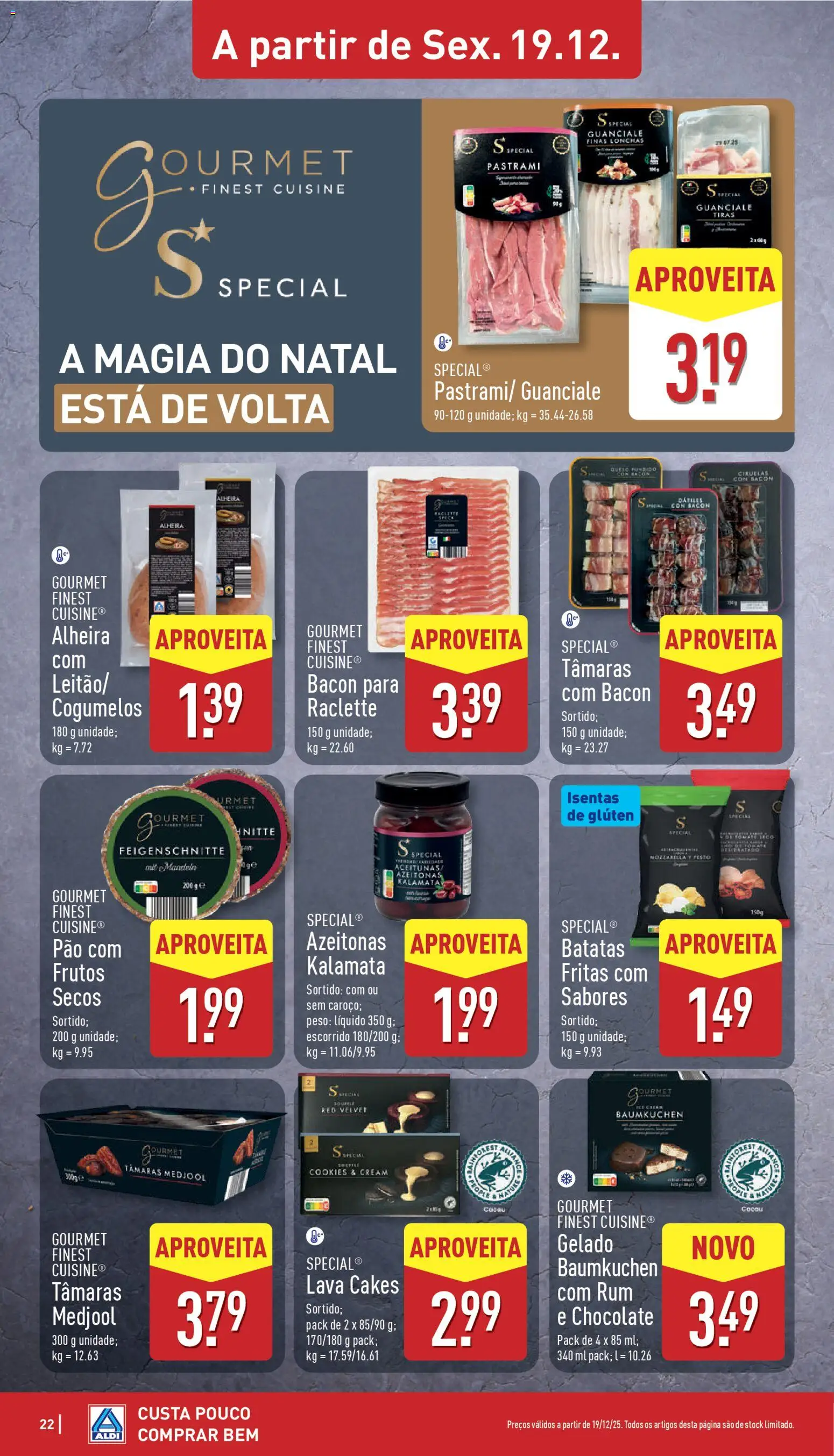 Aldi folheto │ válido de 15.12.2025 | Página: 22 | Produtos: Azeitonas, Pão, Cogumelos, Alheira