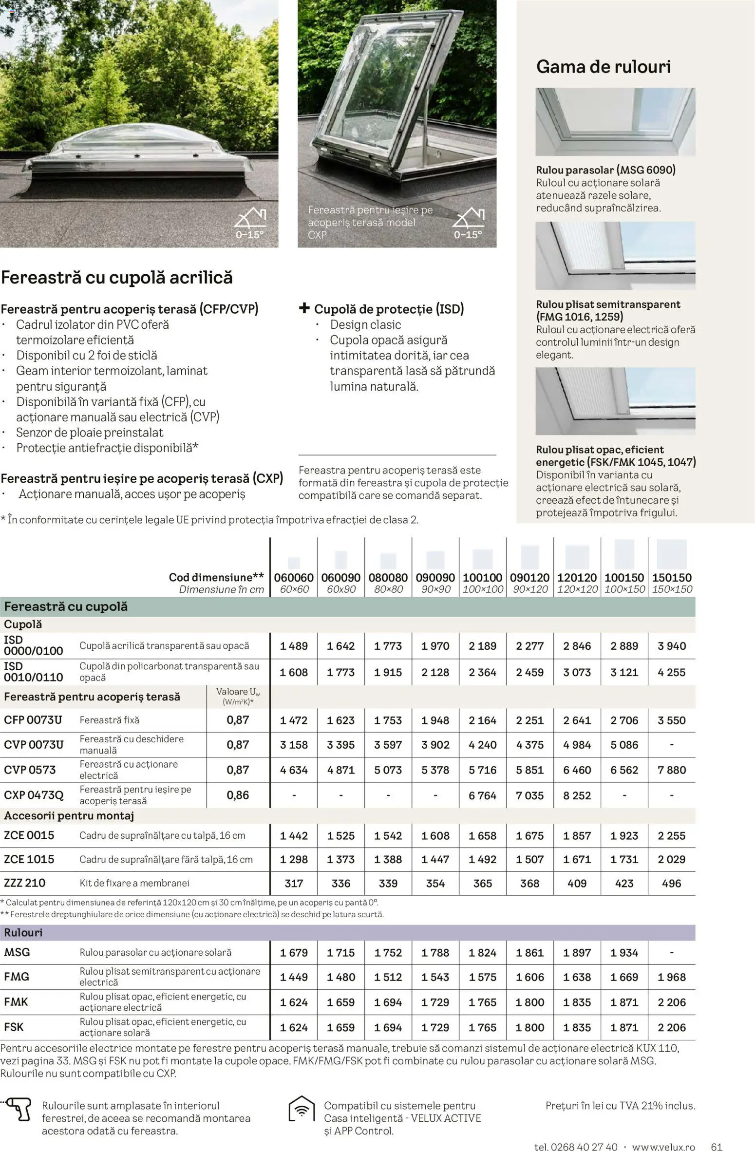 Noul catalog Velux – valabil de la 03.02.2026 | Pagină: 61 | Produse: Tavuk suyu, Fereastră