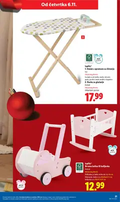 2. Daska za glačanje, Komad Od pravog drveta Uključujući glačalo - Pregled kataloga iz trgovine Lidl, vrijedi od 06.11.2025 | Stranica: 21 | Proizvodi: Lutke, Kolica, Daska za glačanje