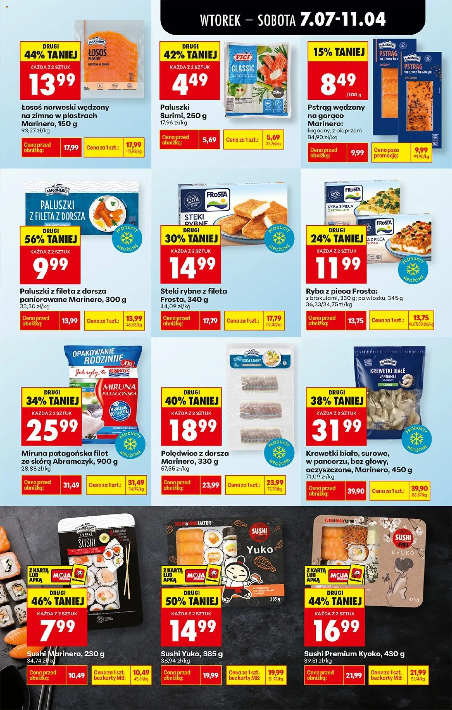 Biedronka gazetka od wtorku od 07.04.2026 | Strona: 33 | Produkty: Pstrąg, Łosoś, Sushi, Ryba