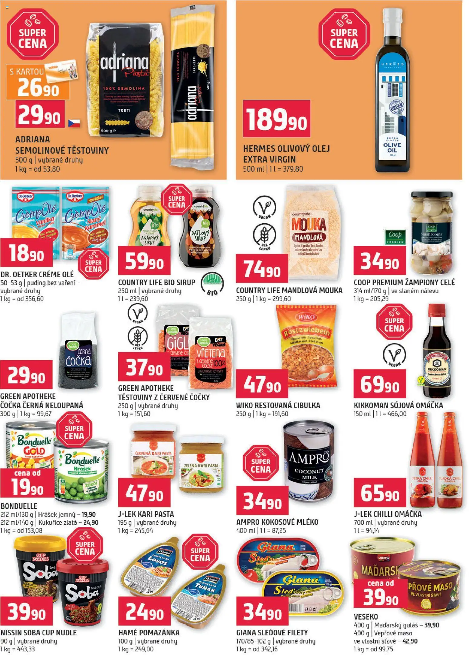 Terno leták - Blatná, Strakonice od 05.11.2025 | Strana: 10 | Produkty: Vegan, Olivový olej, Agávový sirup, Sójová omáčka