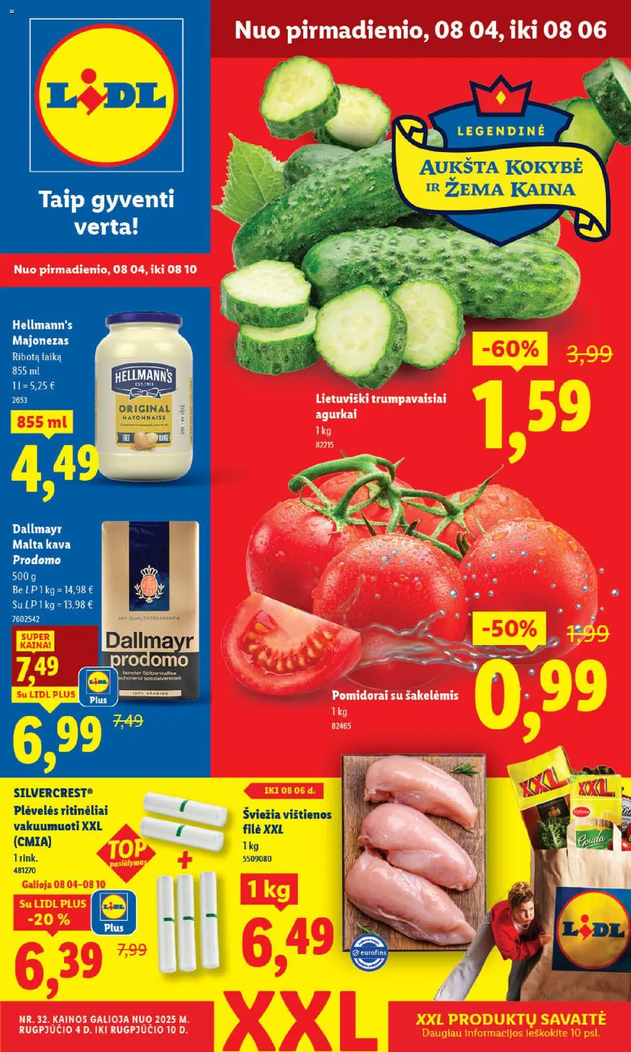 LIDL leidinys│galioja nuo 07.08.2025 | Puslapis: 17 | Prekių: Agurkai, Vištienos, Kava, Majonezas