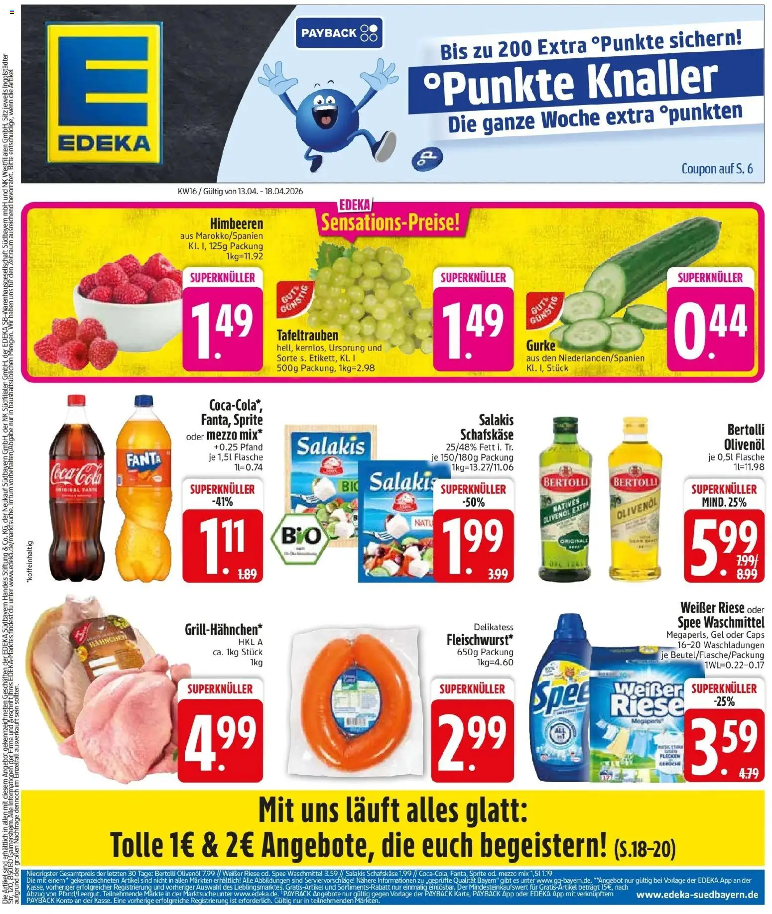 Edeka prospekt München	 – gültig ab 13.04.2026 | Seite: 3 | Produkte: Olivenol, Spee, Salakis, Schafskase