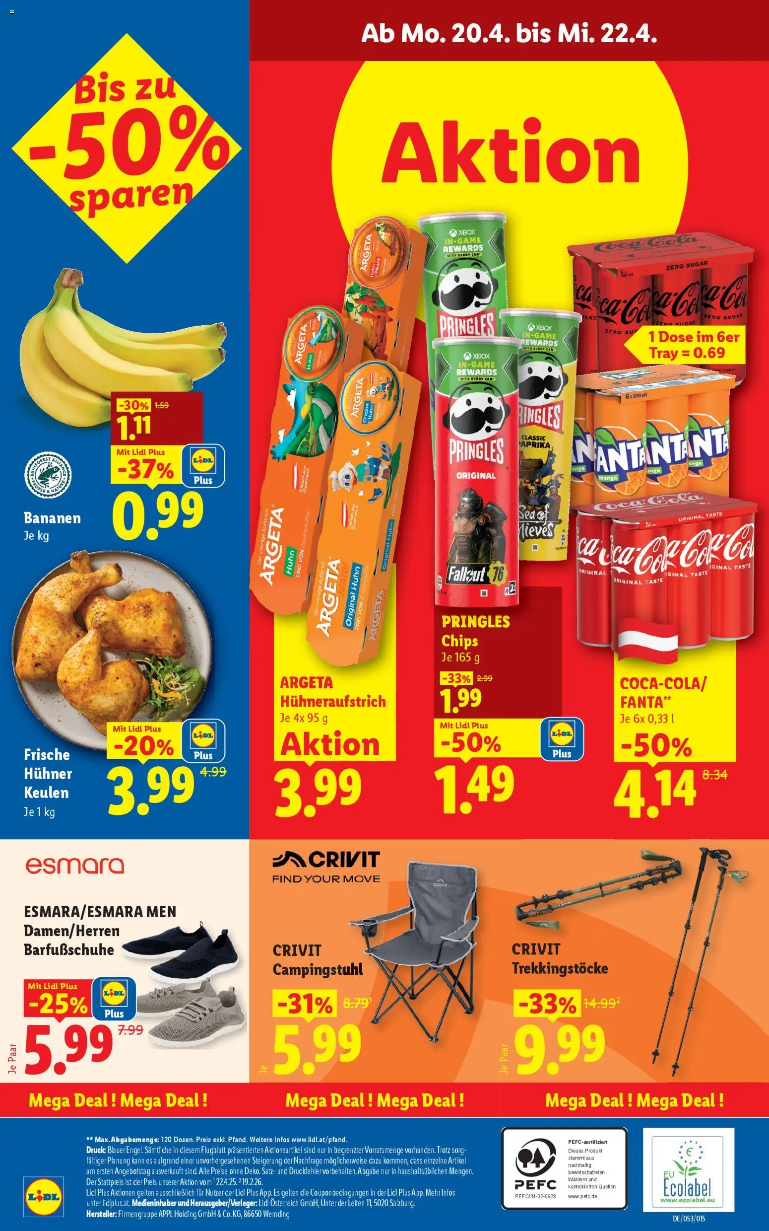 Lidl Flugblatt - Eisenstadt, Ebenfurth, Mattersburg gültig ab 16.04.2026 | Seite: 28 | Produkte: Chips, Xbox, Bananen