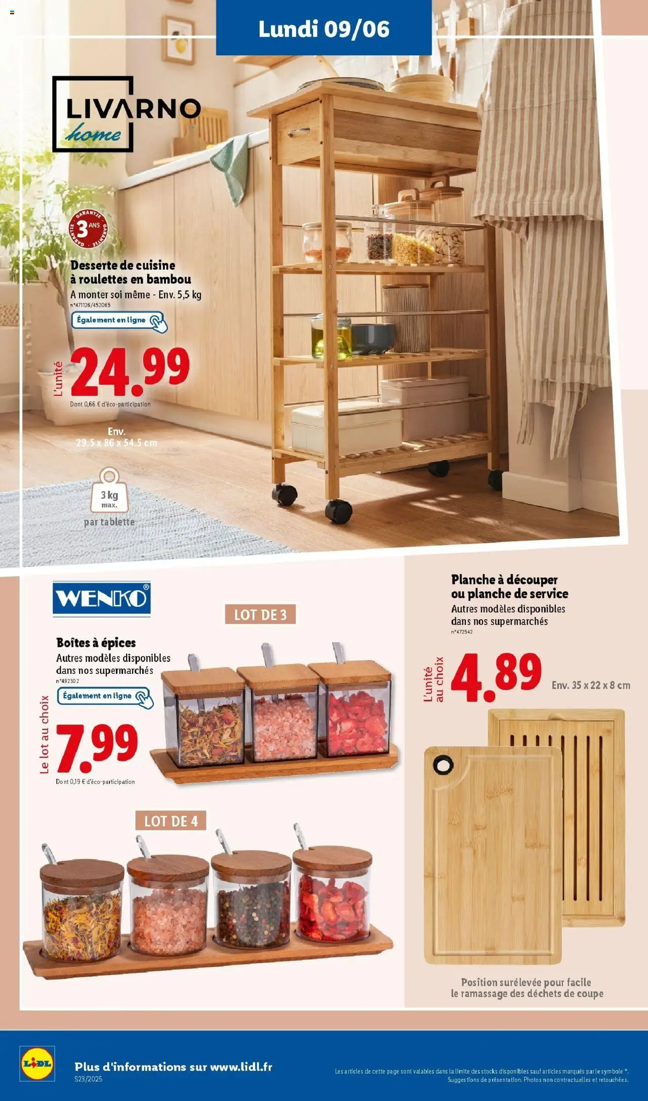  | Page: 54 | Produits: Tablette, Planche à découper, Desserte de cuisine