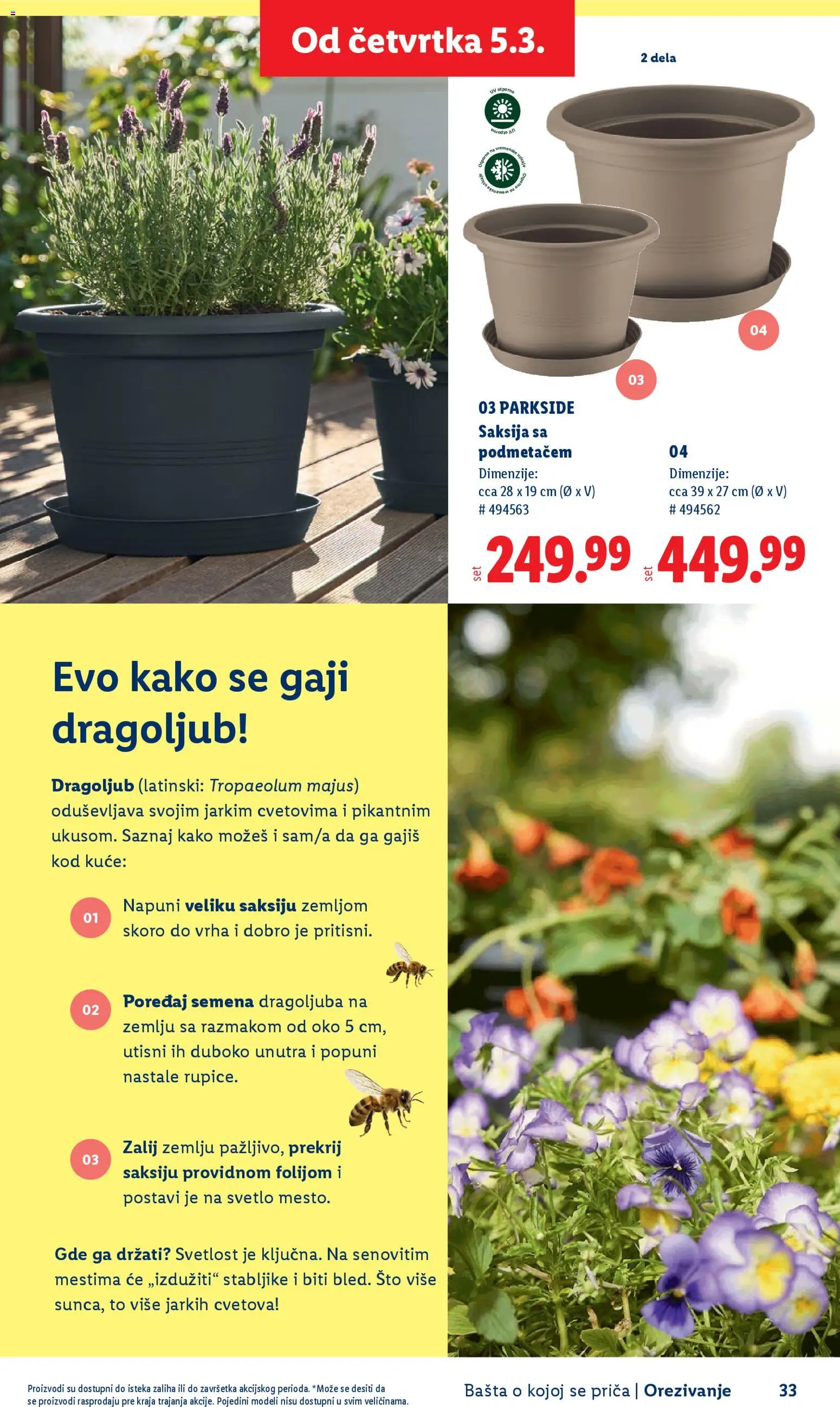 Lidl katalog - važi od 26.02.2026 | Strana: 33 | Proizvode: Parkside, Sto, Saksija