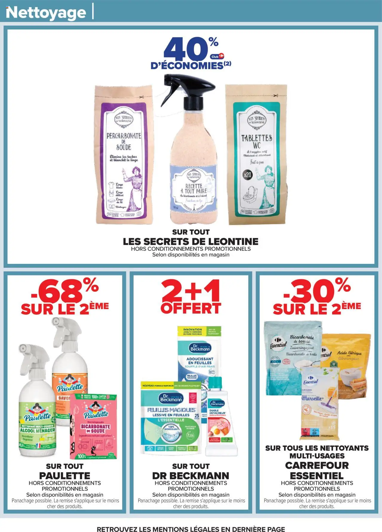  | Page: 53 | Produits: Poudre, Savon, Lit, Bicarbonate de soude