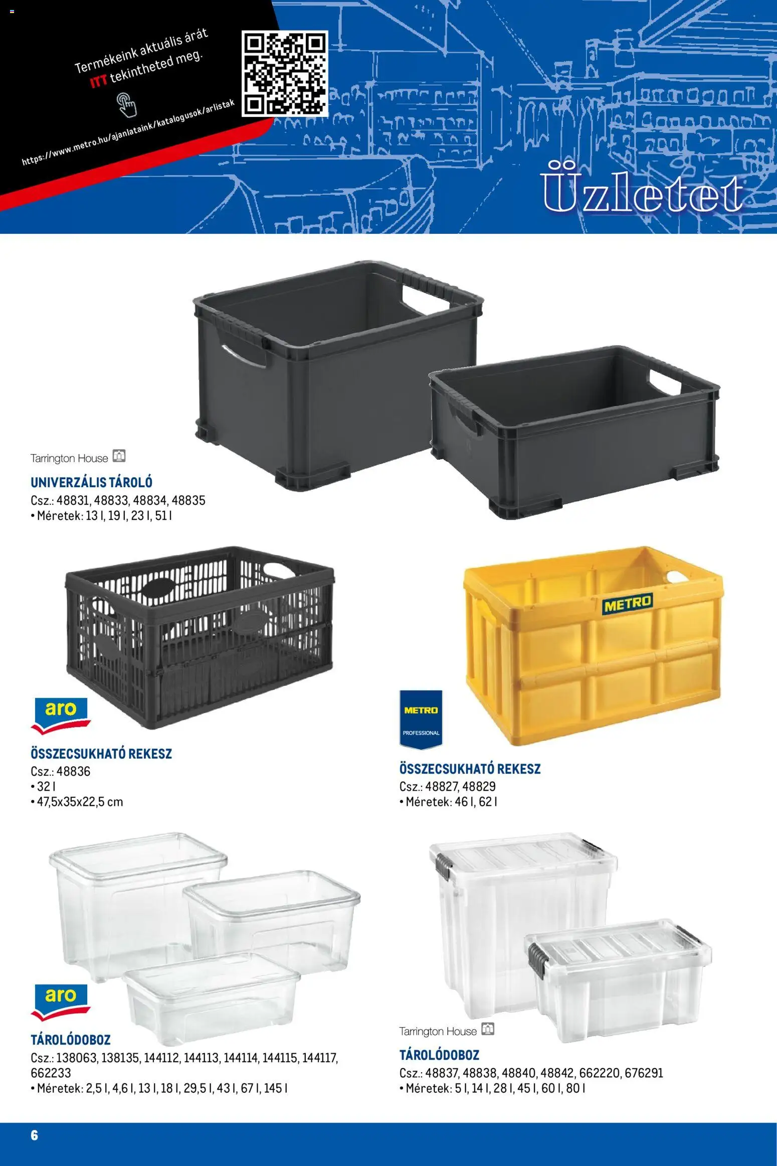 Metro akciós ujság - amely érvényes a következő dátumtól: 01.03.2026 | Oldal: 6 | Termékek: Tárolódoboz
