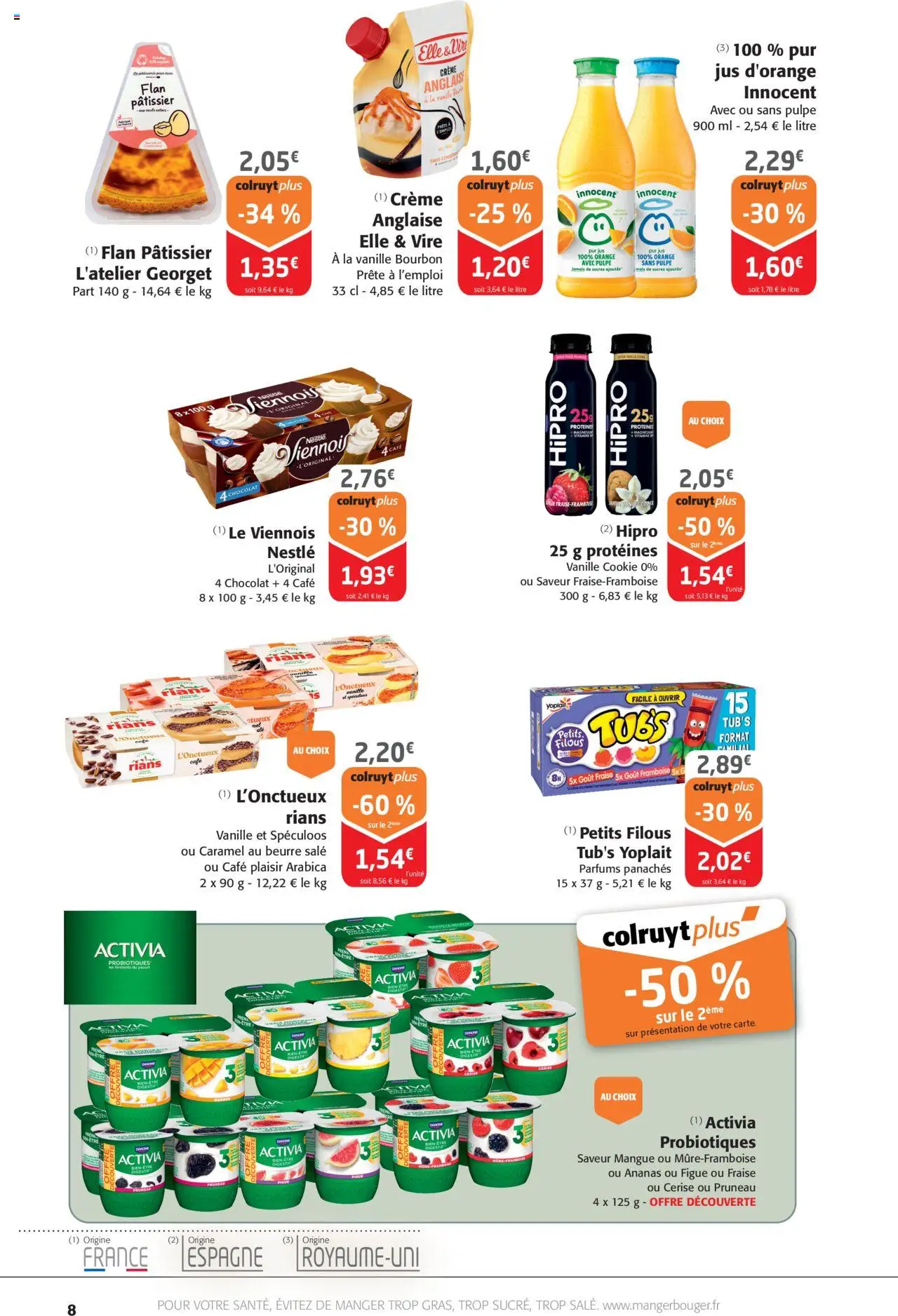 | Page: 8 | Produits: Jus d'orange, Beurre, Café, Ananas