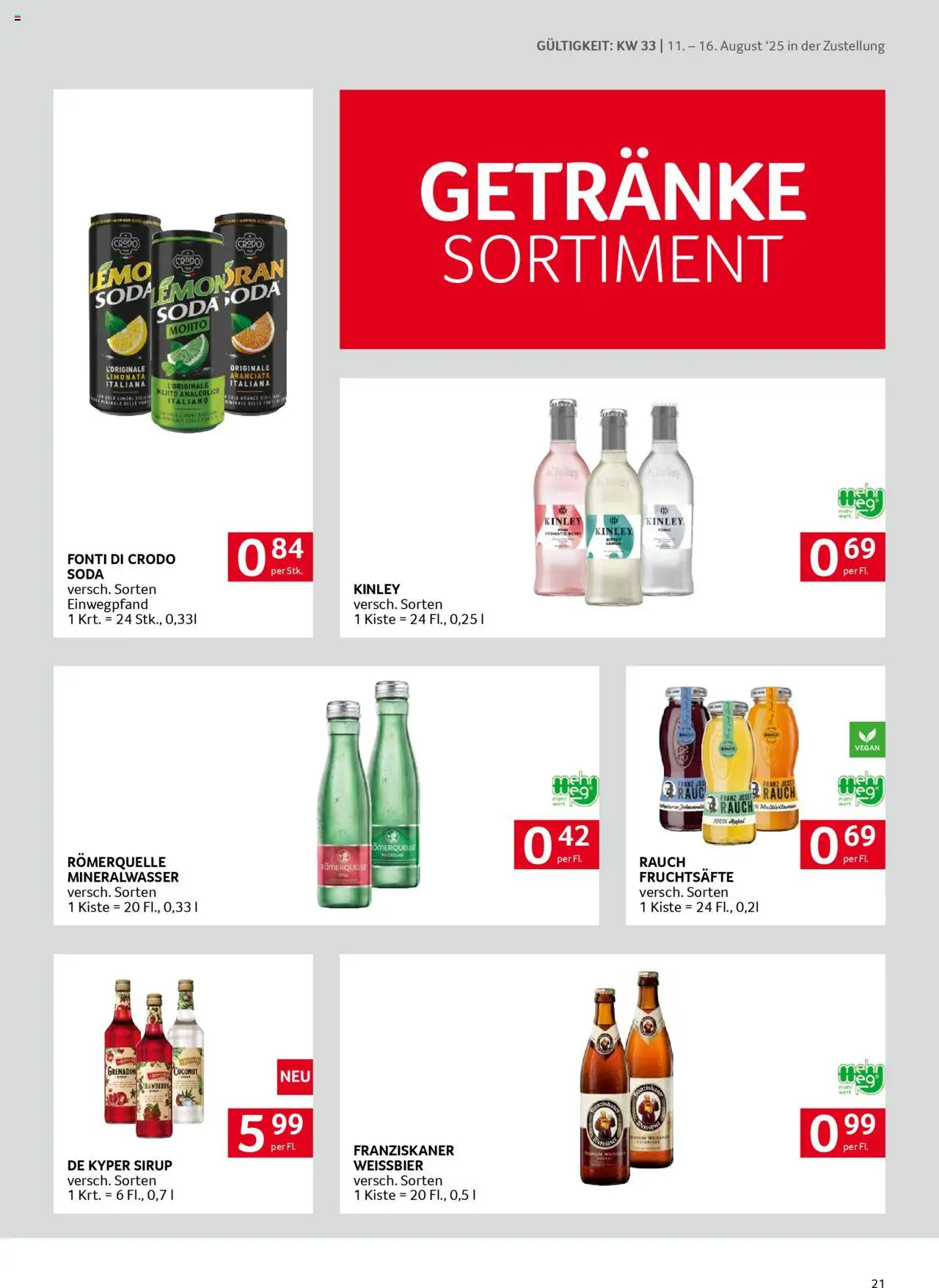 Transgourmet  Zustellaktion gültig ab 10.08.2025 | Seite: 21