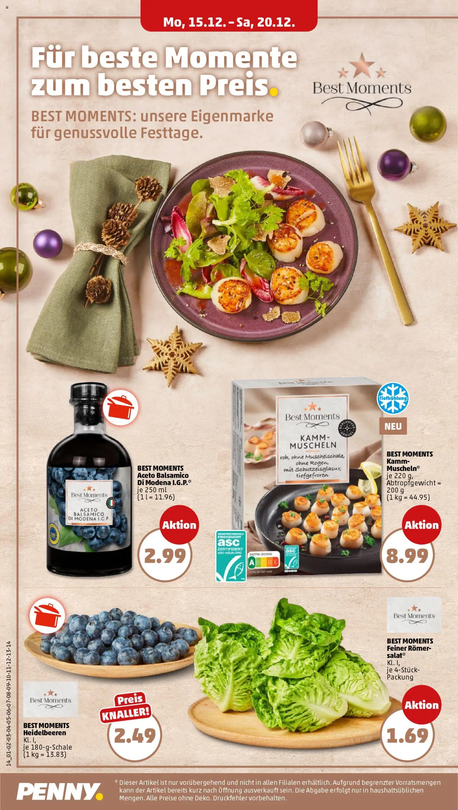 Penny Prospekt 	 – gültig ab 15.12.2025 | Seite: 18 | Produkte: Balsamico, Heidelbeeren, Salat