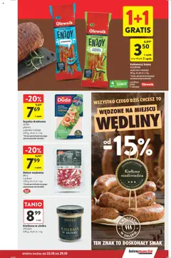 Pogląd oferty "Intermarche Gazetka" - ważna od 23.10.2025 | Strona: 21 | Produkty: Kiełbasa, Szynka, Wędliny, Szynka gotowana