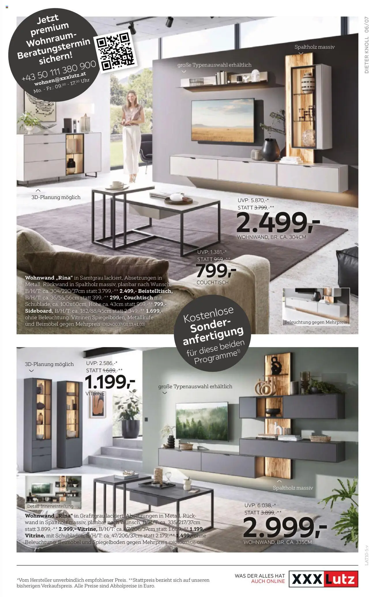 XXXLutz Polstermöbel gültig ab 07.10.2025 | Seite: 7 | Produkte: Uhr, Couchtisch