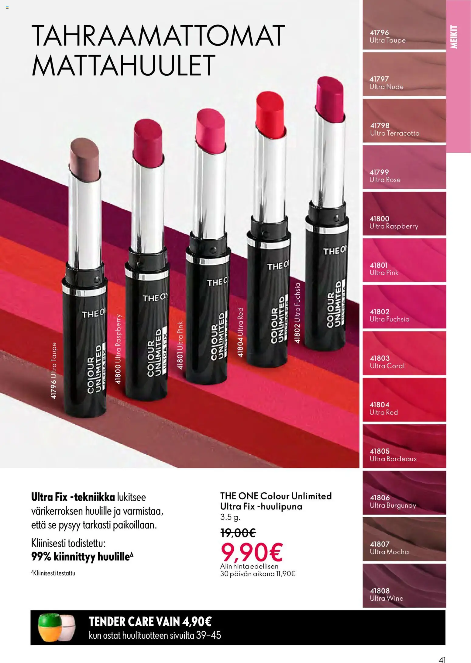 Oriflame - Esite 03 – voimassa 18.02.2026 alkaen | Sivu: 41 | Tuotteet: Huulipuna