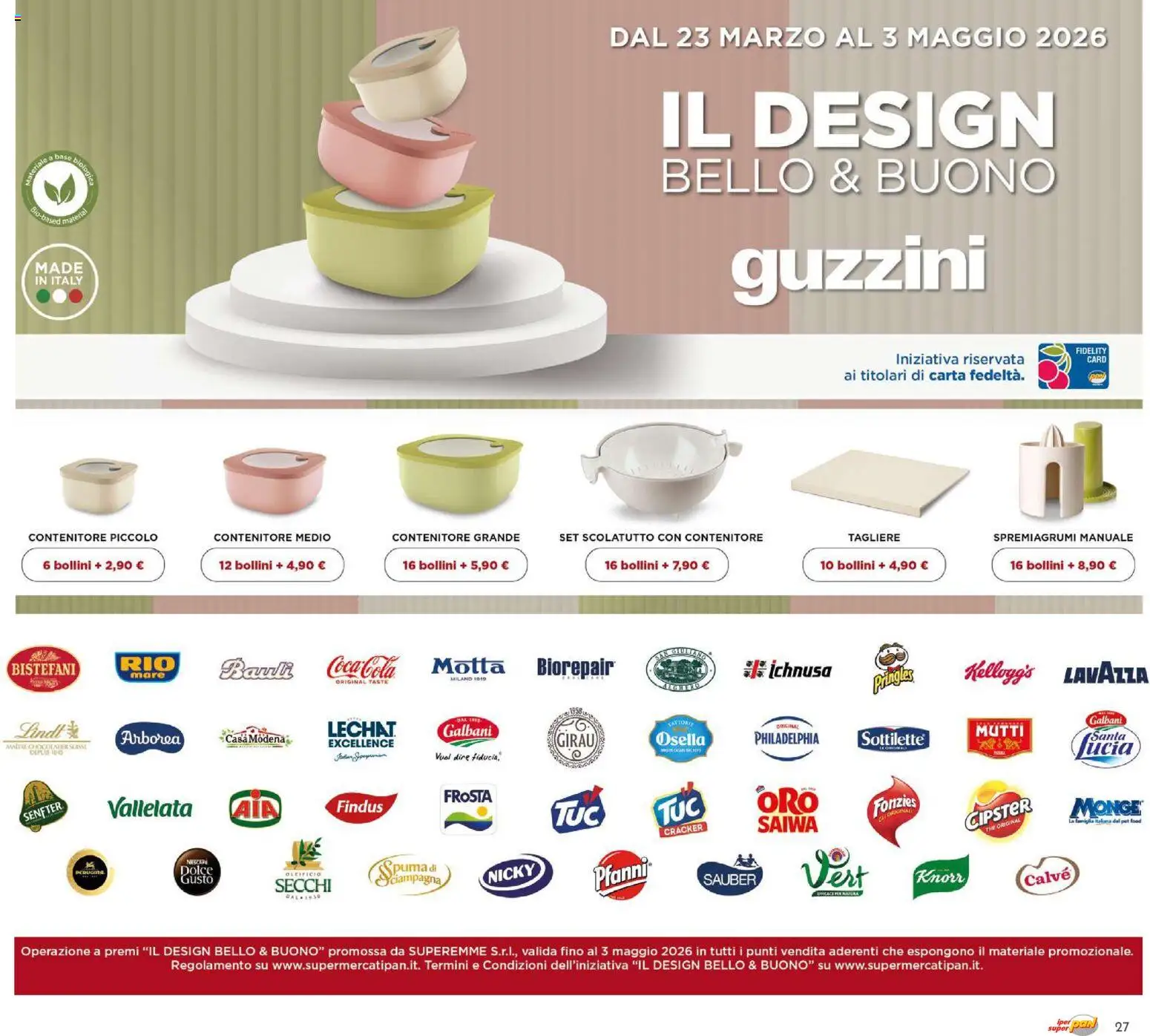 Volantino Pan del 26.03.2026 | Pagina: 27 | Prodotti: The, Tagliere, Mutti, Lavazza