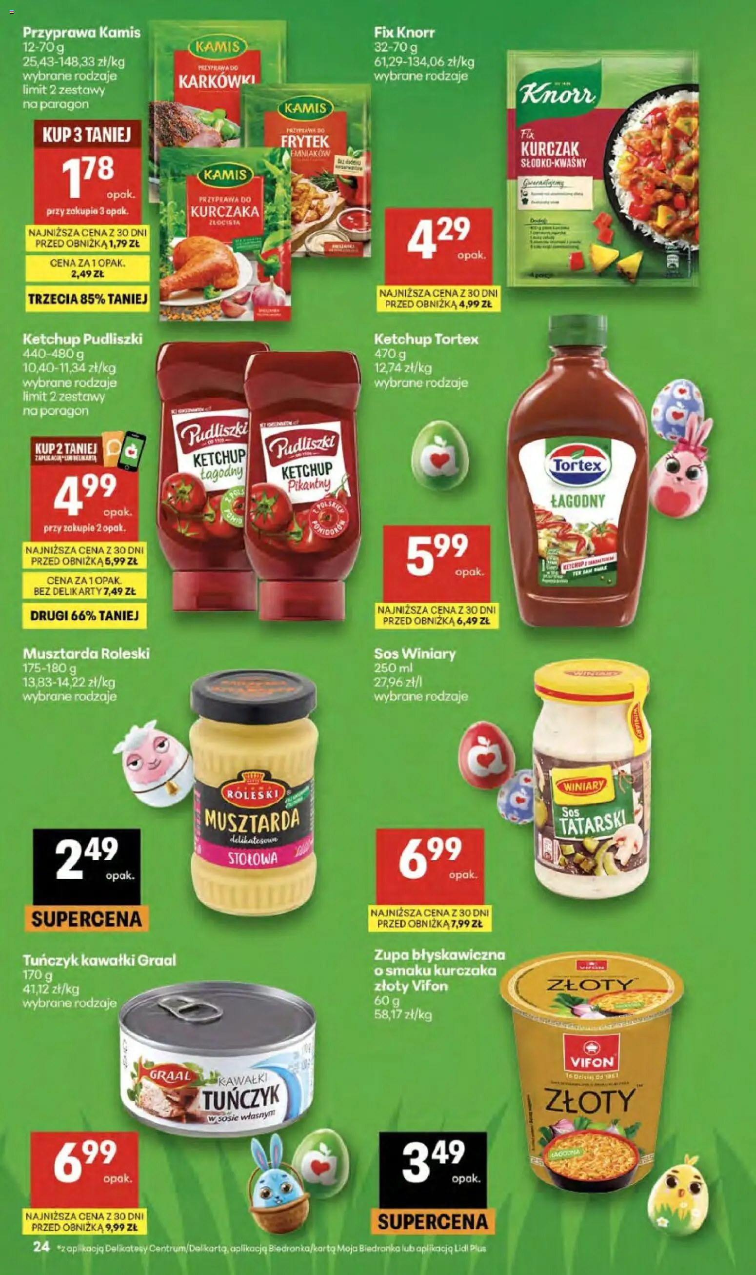 Delikatesy Centrum gazetka od 02.04.2026 | Strona: 24 | Produkty: Ketchup pudliszki, Tuńczyk, Zupa, Sos