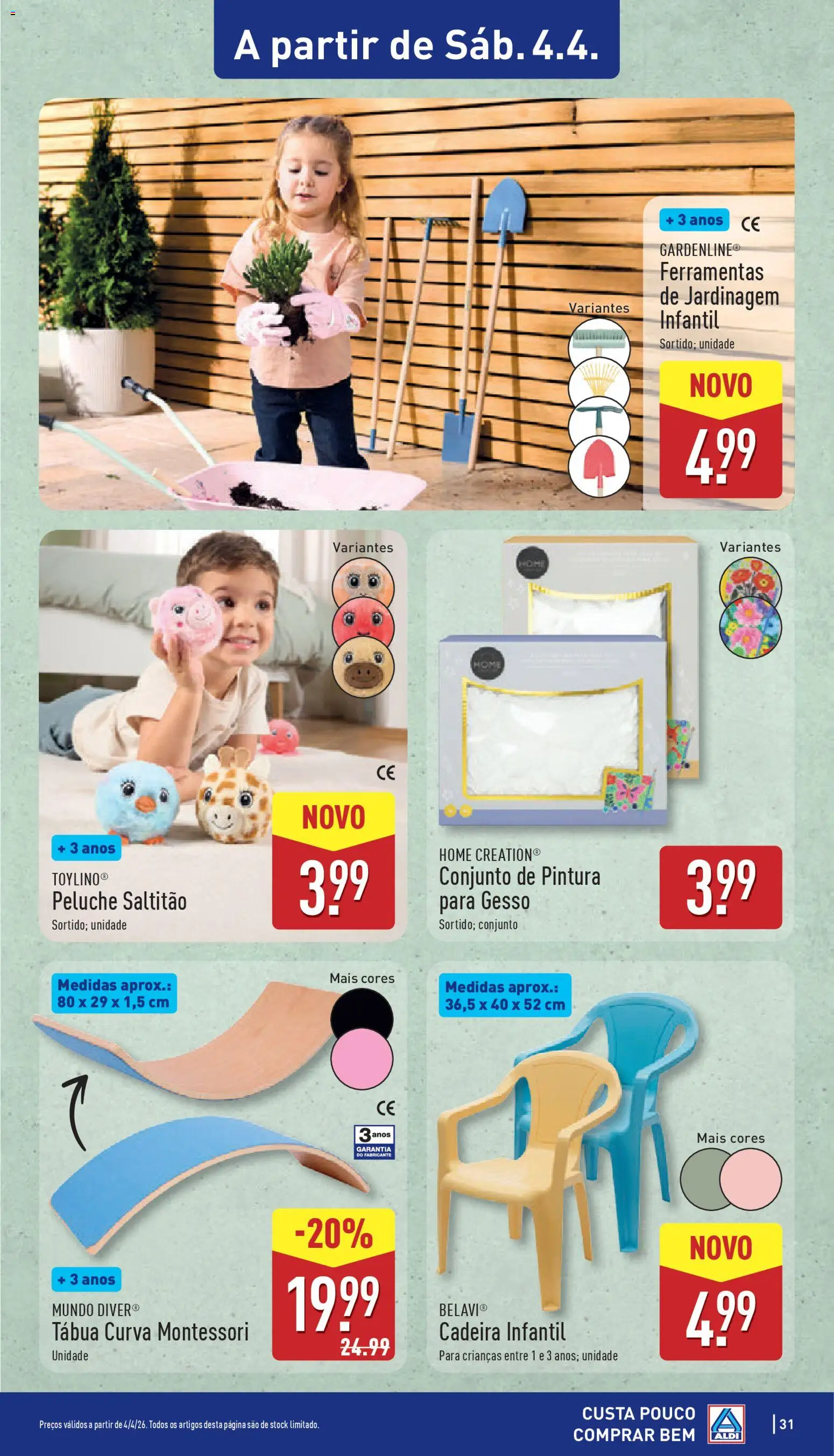 Aldi folheto │ válido de 30.03.2026 | Página: 31 | Produtos: Tábua, Ferramentas, Cadeira