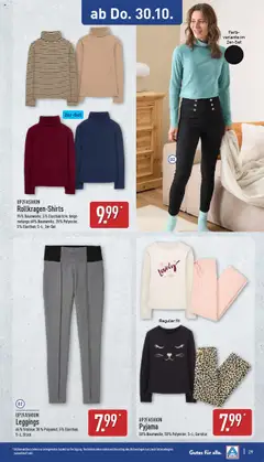 Aldi Prospekt 	 ab 27.10.2025 gültig | Seite: 29 | Produkte: Up2fashion, Pyjama, Leggings