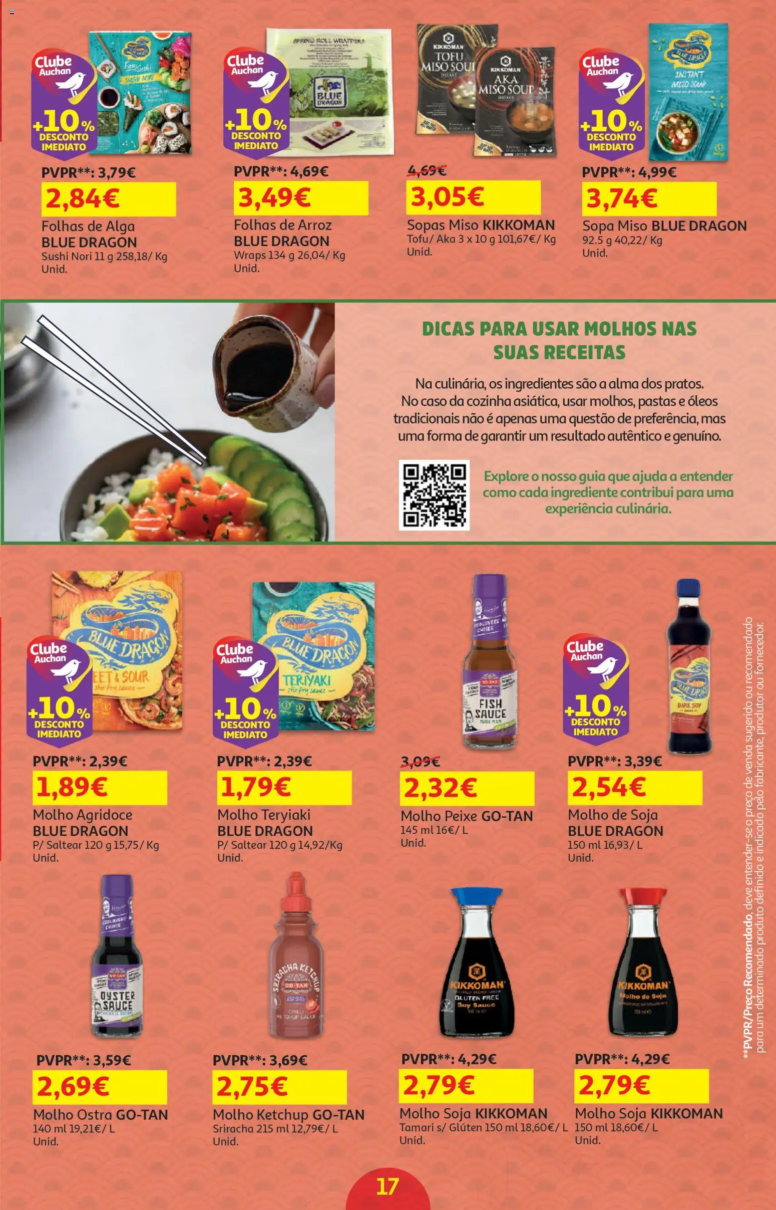 Auchan - Preços Redondos │ válido de 06.04.2026 | Página: 17 | Produtos: Soja, Sopa, Arroz, Ketchup