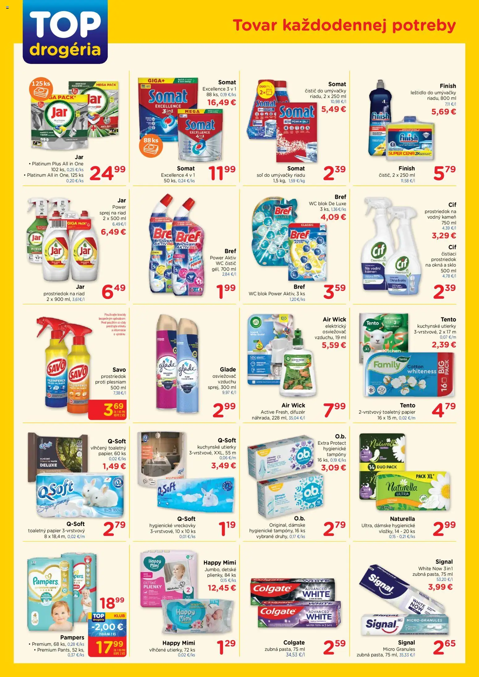 Nové TOP Drogéria akcie – leták je platný od 12.01.2026 | Strana: 2 | Produkty: Difúzer, Soľ, Plienky