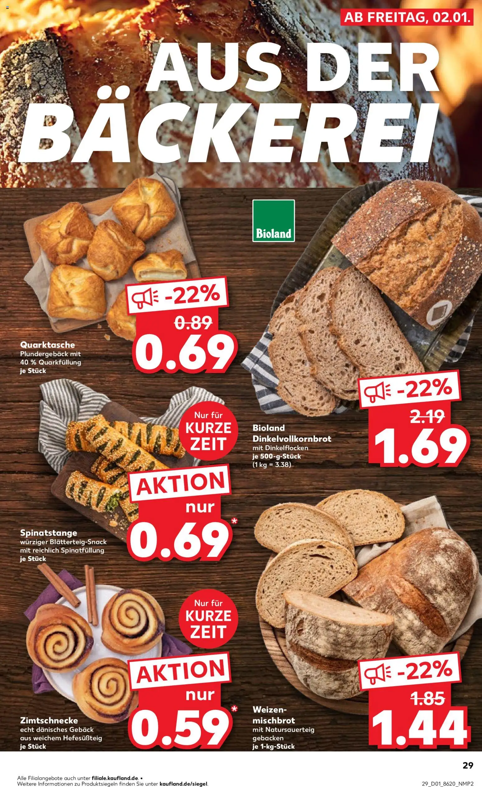 Kaufland prospekt Bremen	 – gültig ab 02.01.2026 | Seite: 29 | Produkte: Bäckerei
