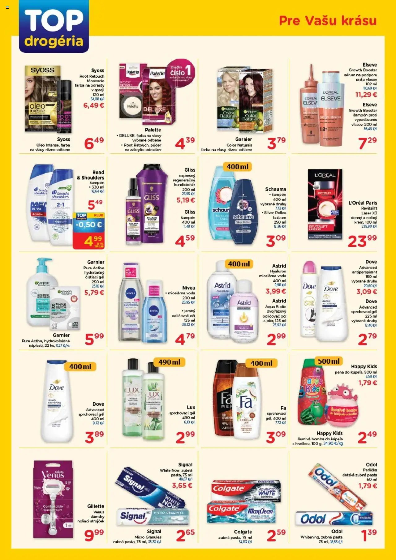 Nové TOP Drogéria akcie – leták je platný od 08.09.2025 | Strana: 3 | Produkty: Laser, Strojček, Holiaci strojček