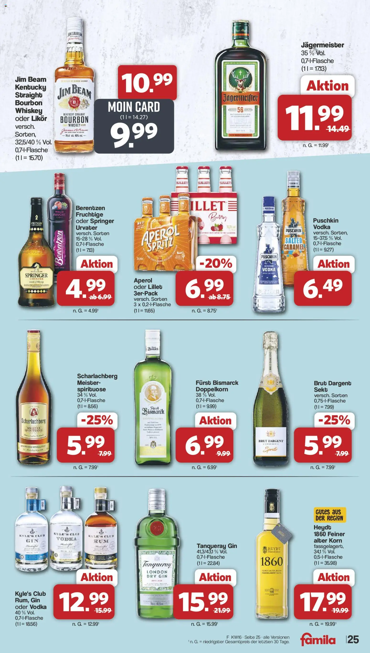 Famila Nordwest Prospekt 	 – gültig ab 13.04.2026 | Seite: 29 | Produkte: Jim beam, Likör, Lillet, Berentzen