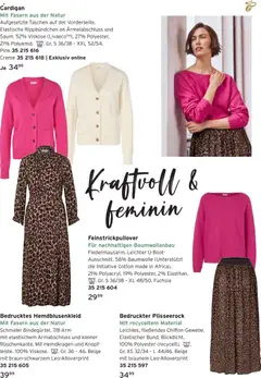 Prospekt Tchibo Starker Auftritt ab 28.01.2026 gültig | Seite: 3 | Produkte: Plisseerock, Cardigan, Creme