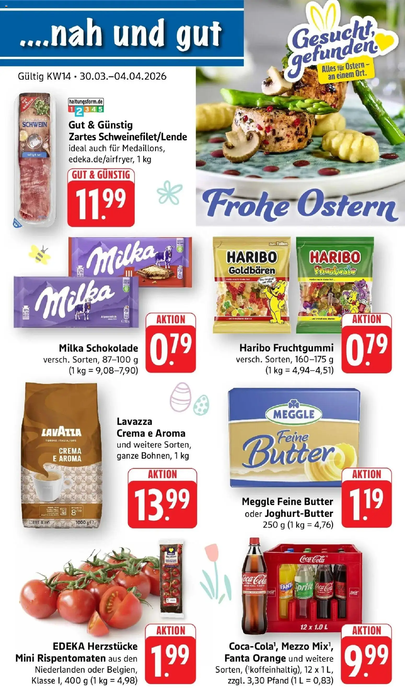 Angebote – gültig ab 30.03.2026 | Seite: 1 | Produkte: Sprite, Butter, Schokolade, Milka schokolade