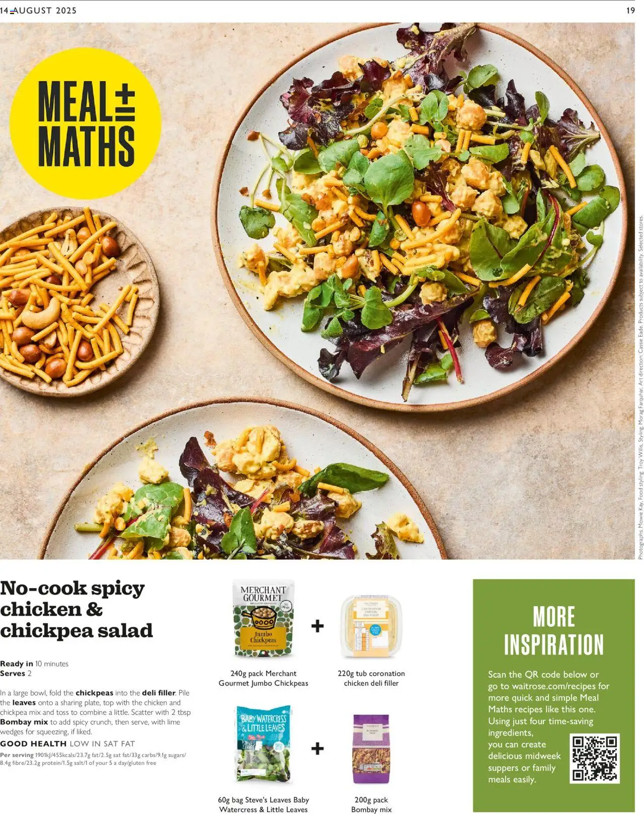  | Page: 19 | Products: Chicken, Chickpeas, Salad, Bag
