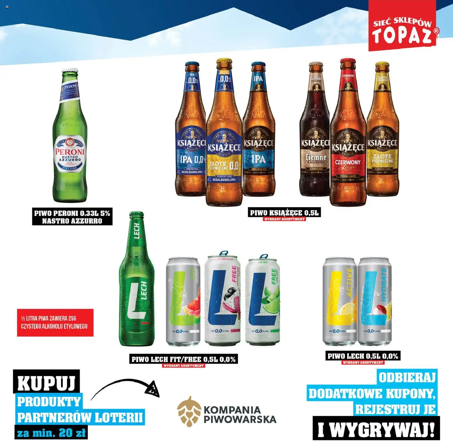 Topaz Gazetka - Katalog Produktów Objętych Loterią od 01.12.2025 | Strona: 73 | Produkty: Piwo