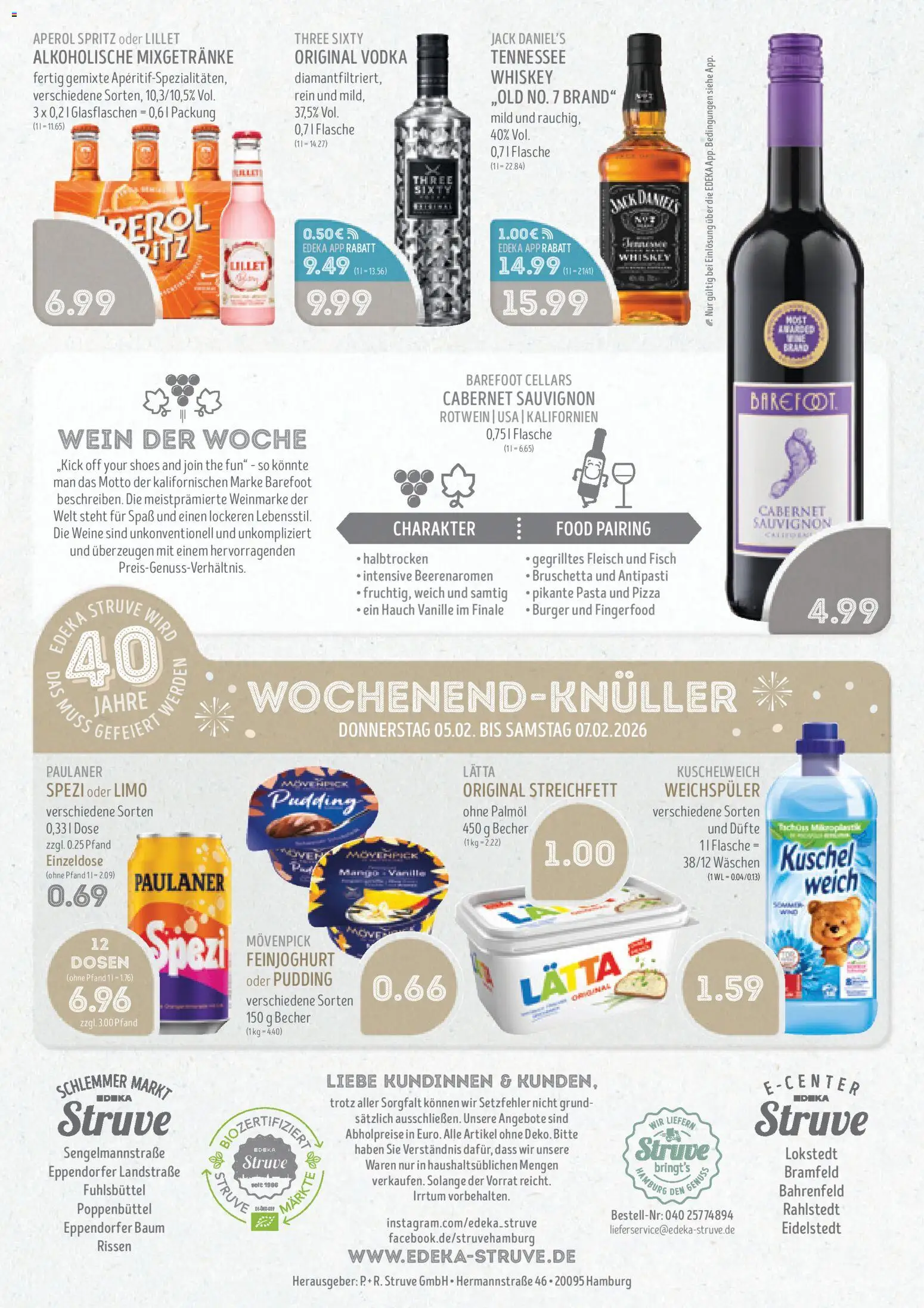 Edeka Struve Prospekt 	 – gültig ab 02.02.2026 | Seite: 18 | Produkte: Rotwein, Kuschelweich, Wein, Whiskey
