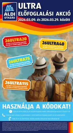 Aldi Utazás katalógus - amely érvényes a következő dátumtól: 12.03.2026