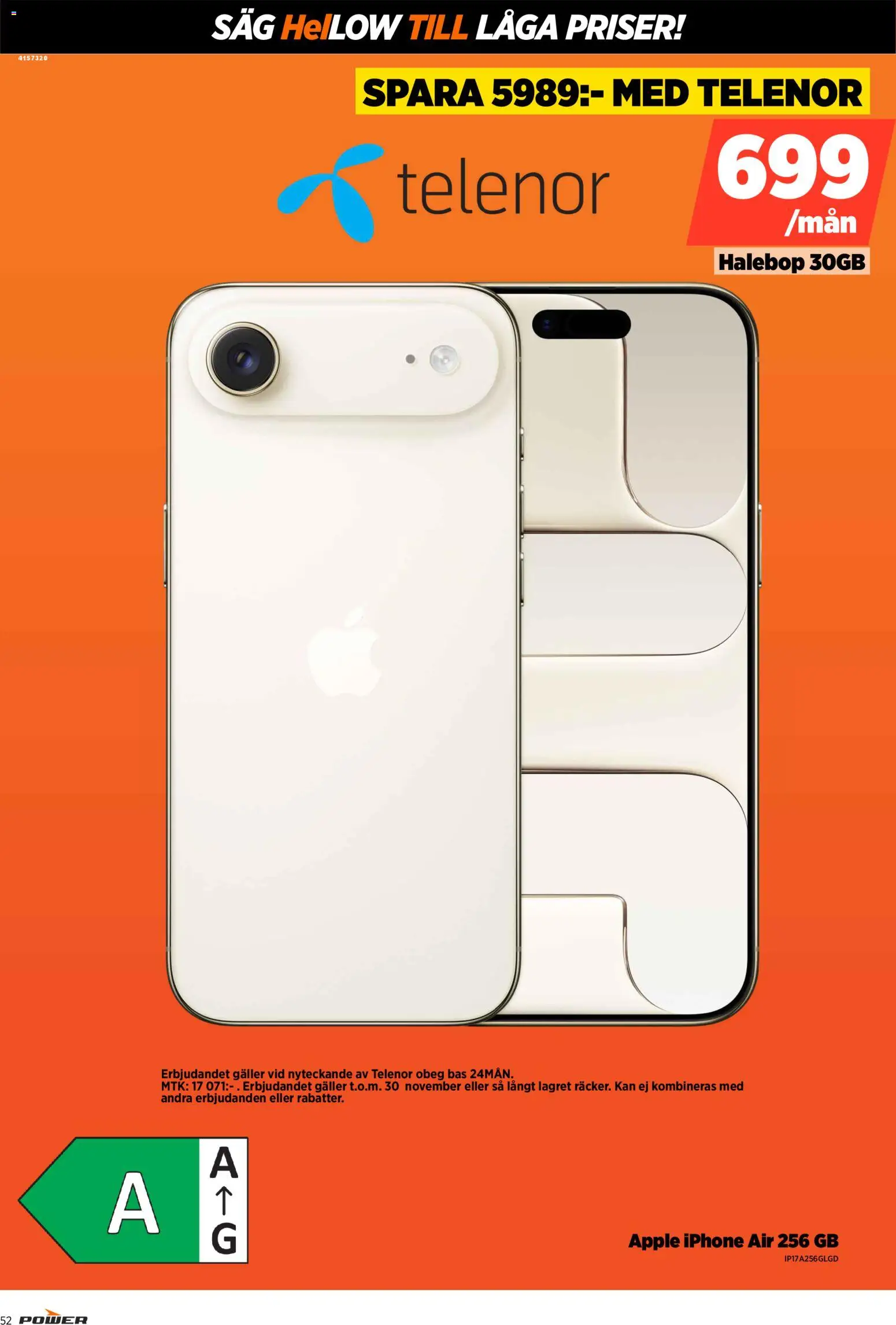 Power reklamblad aktuell från 24.11.2025 | Sida: 52 | Produkter: Såg, Galler, Äpple