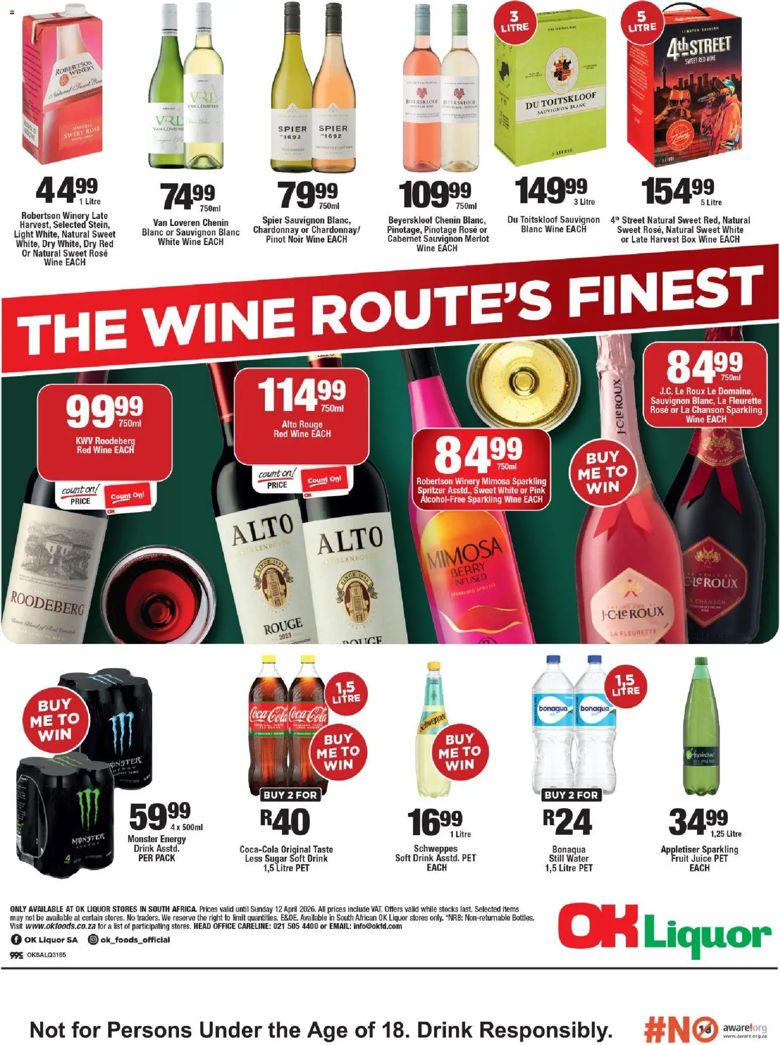 New OK Foods catalogue – valid from 25.03.2026 | Page: 4 | Products: Light, Juice, Water, Fruit