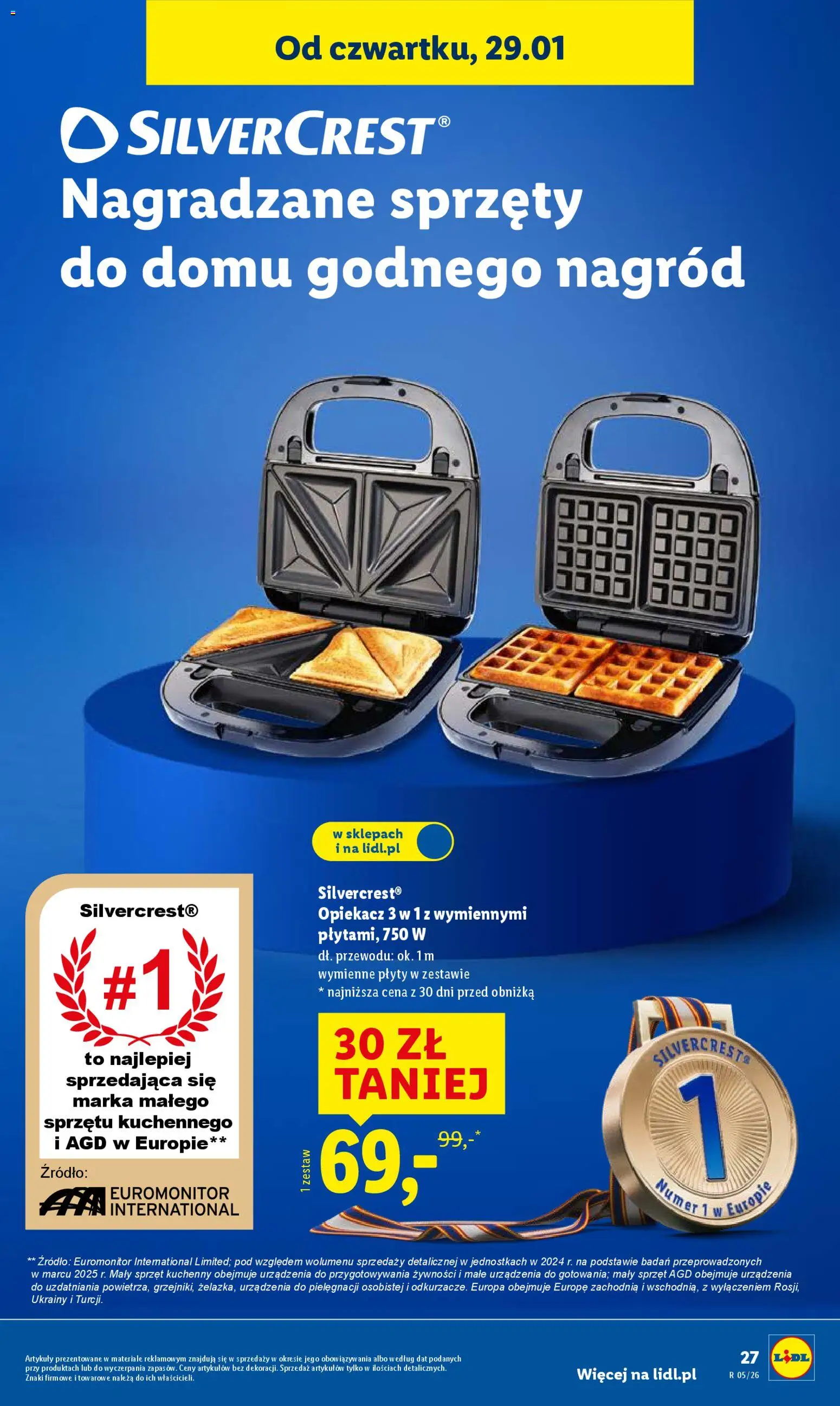 Lidl Katalog od 26.01.2026 | Strona: 29 | Produkty: Opiekacz, Plyty, Sandwich
