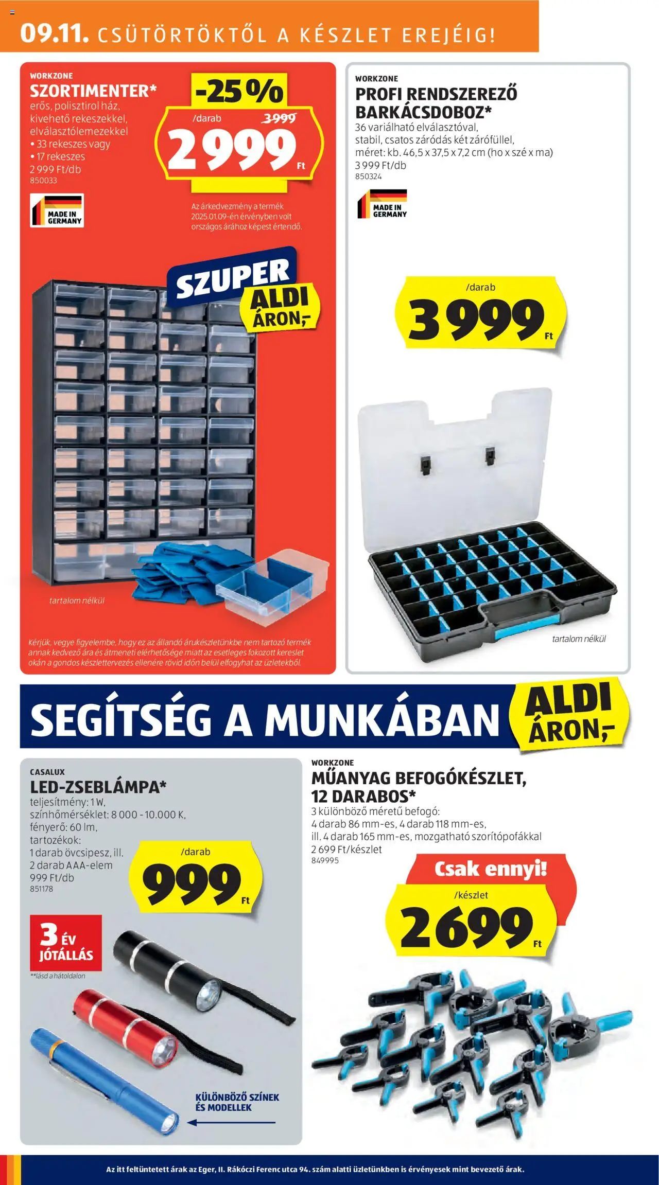 Aldi akciós ujság - amely érvényes a következő dátumtól: 11.09.2025 | Oldal: 18 | Termékek: Rendszerező